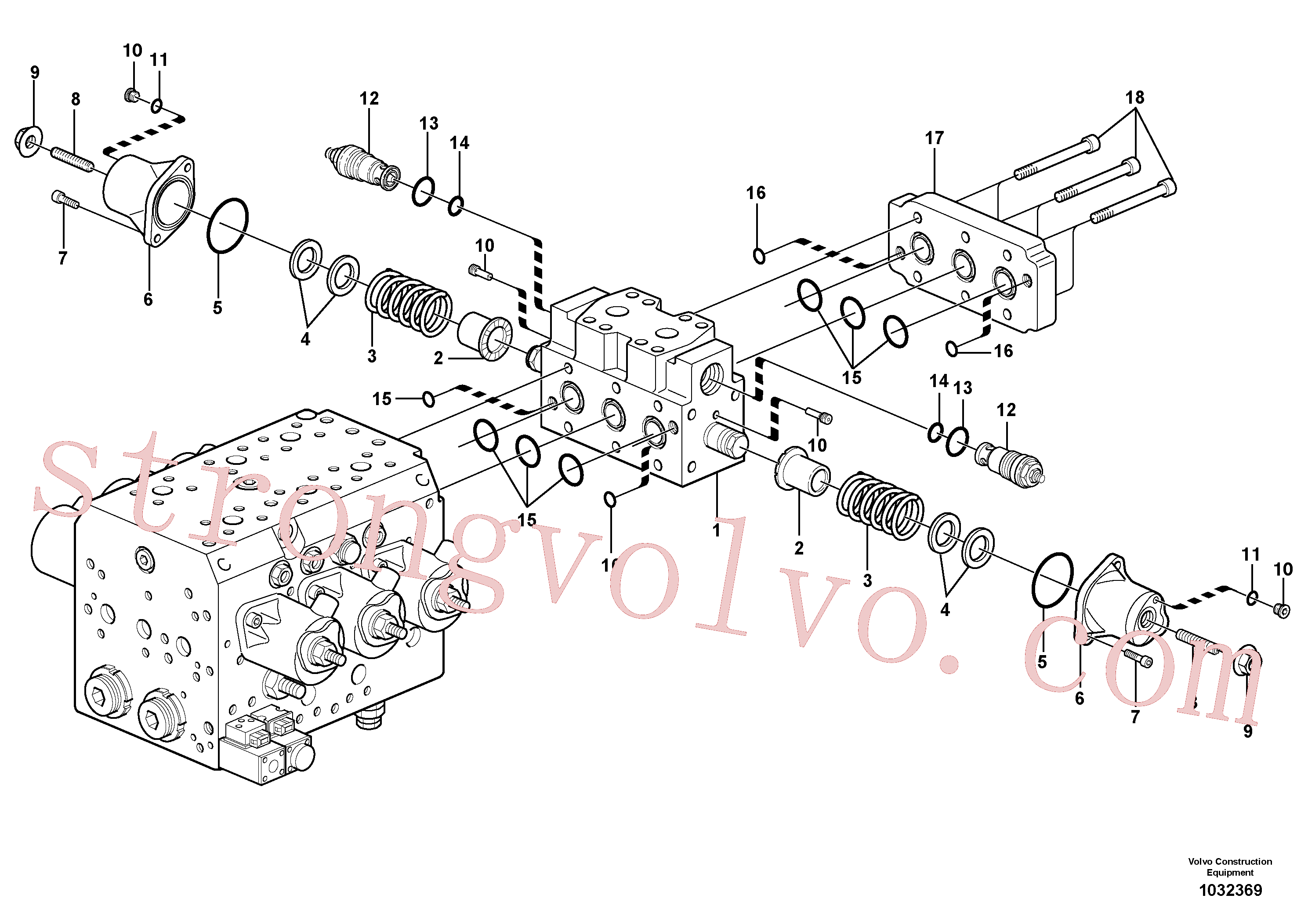 Volvo VOE15028328 Pressure reducing valve Volvo Acessórios para escavadeira