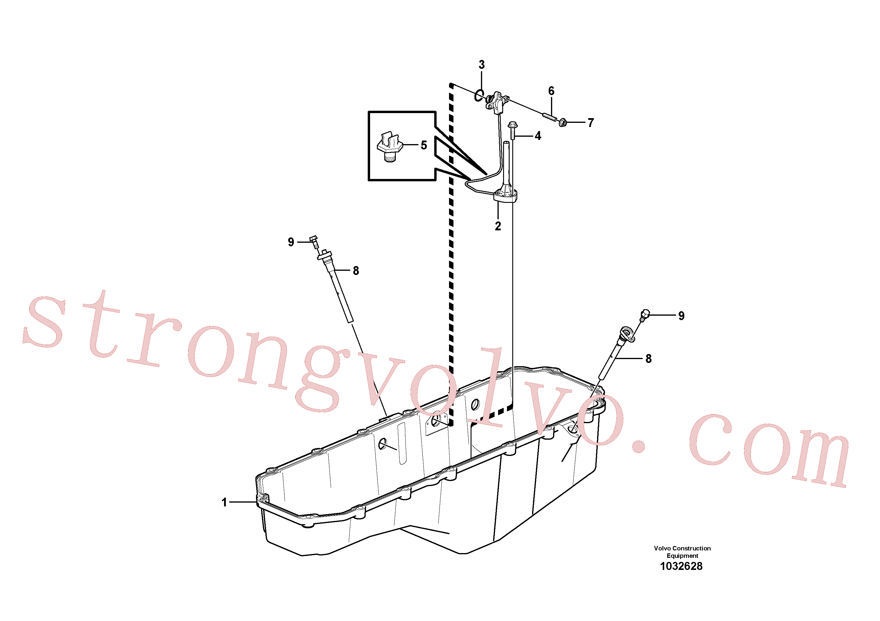 VOE984728 Volvo Cárter de óleo(1032628 Montagem)