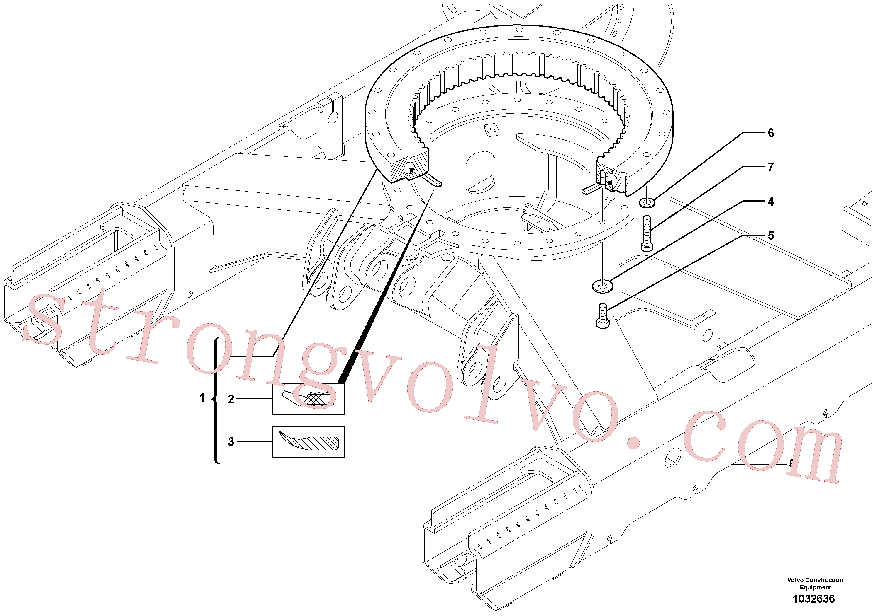 VOE11807818 Volvo Anel de rotação(1032636 Montagem)