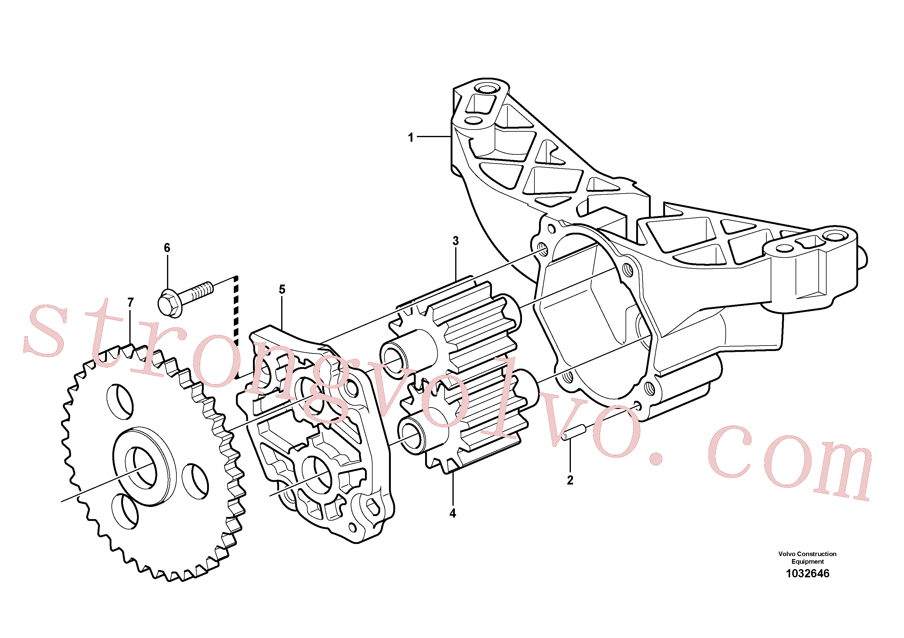 VOE950545 Volvo Bomba de óleo(1032646 Montagem)