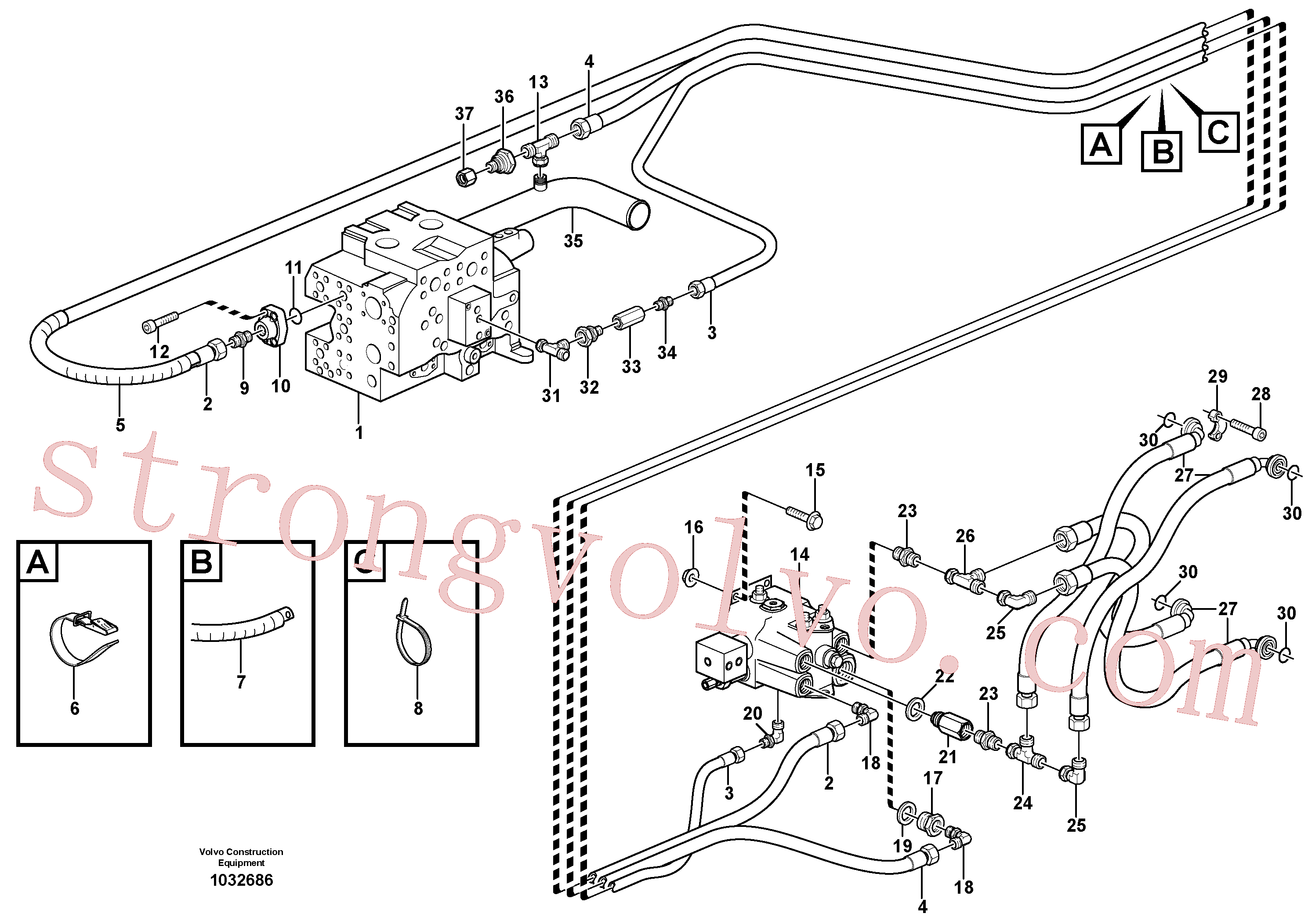 PJ4040033 Volvo Roda giratórias(1032686 Montagem)