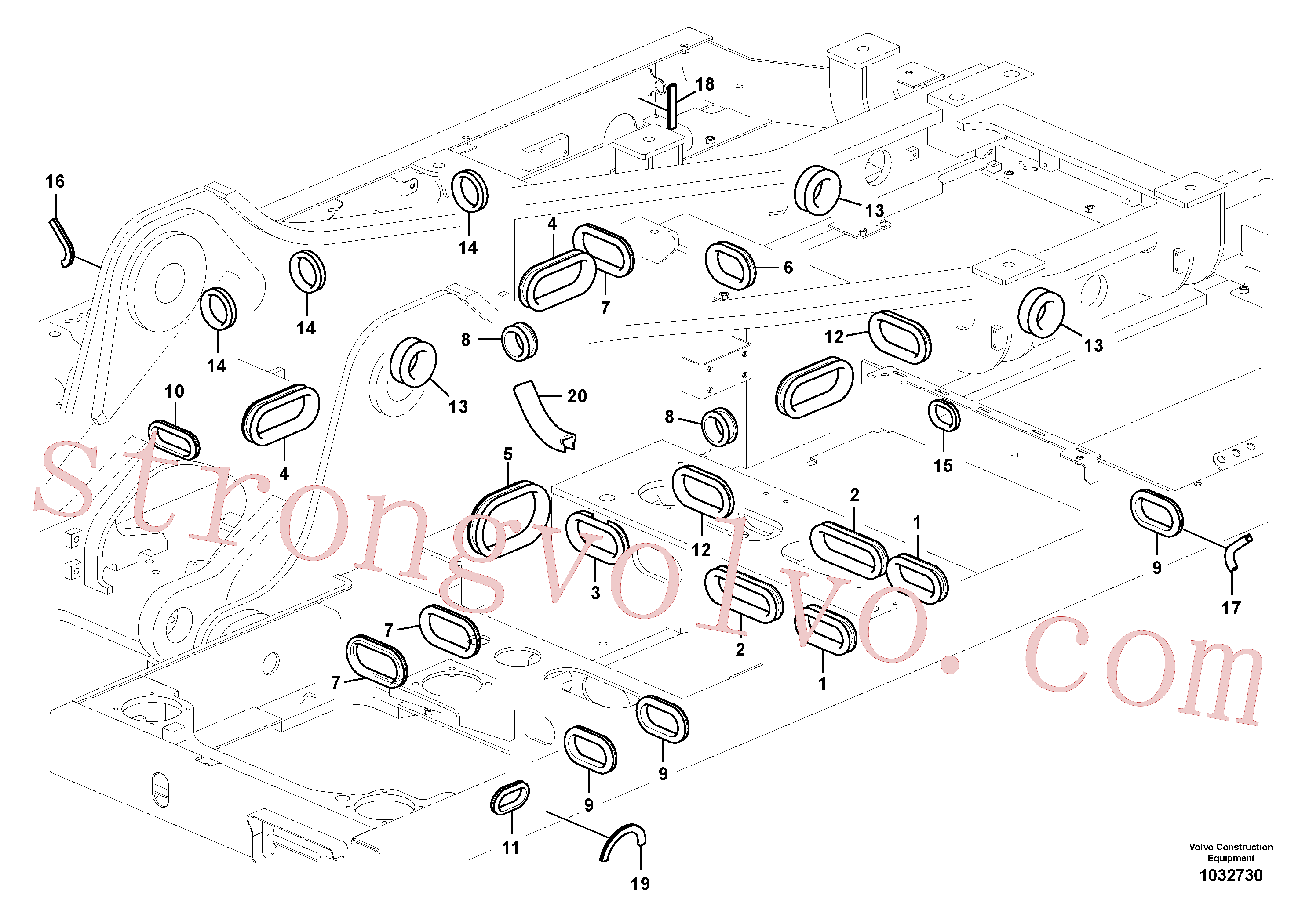 VOE14527721 Volvo Quadro superior(1032730 Montagem)