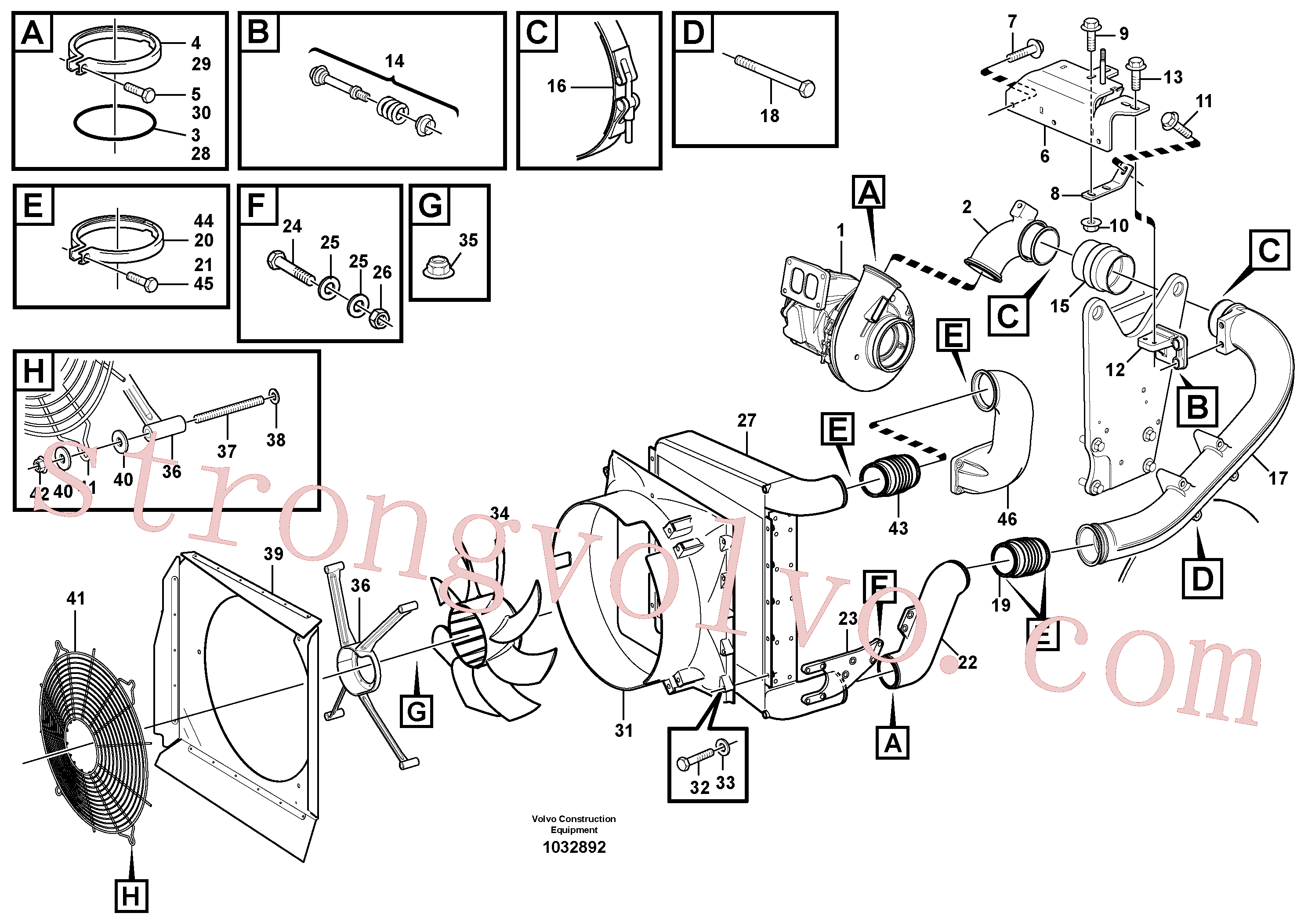 VOE949335 Volvo Intercooler(1032892 Montagem)
