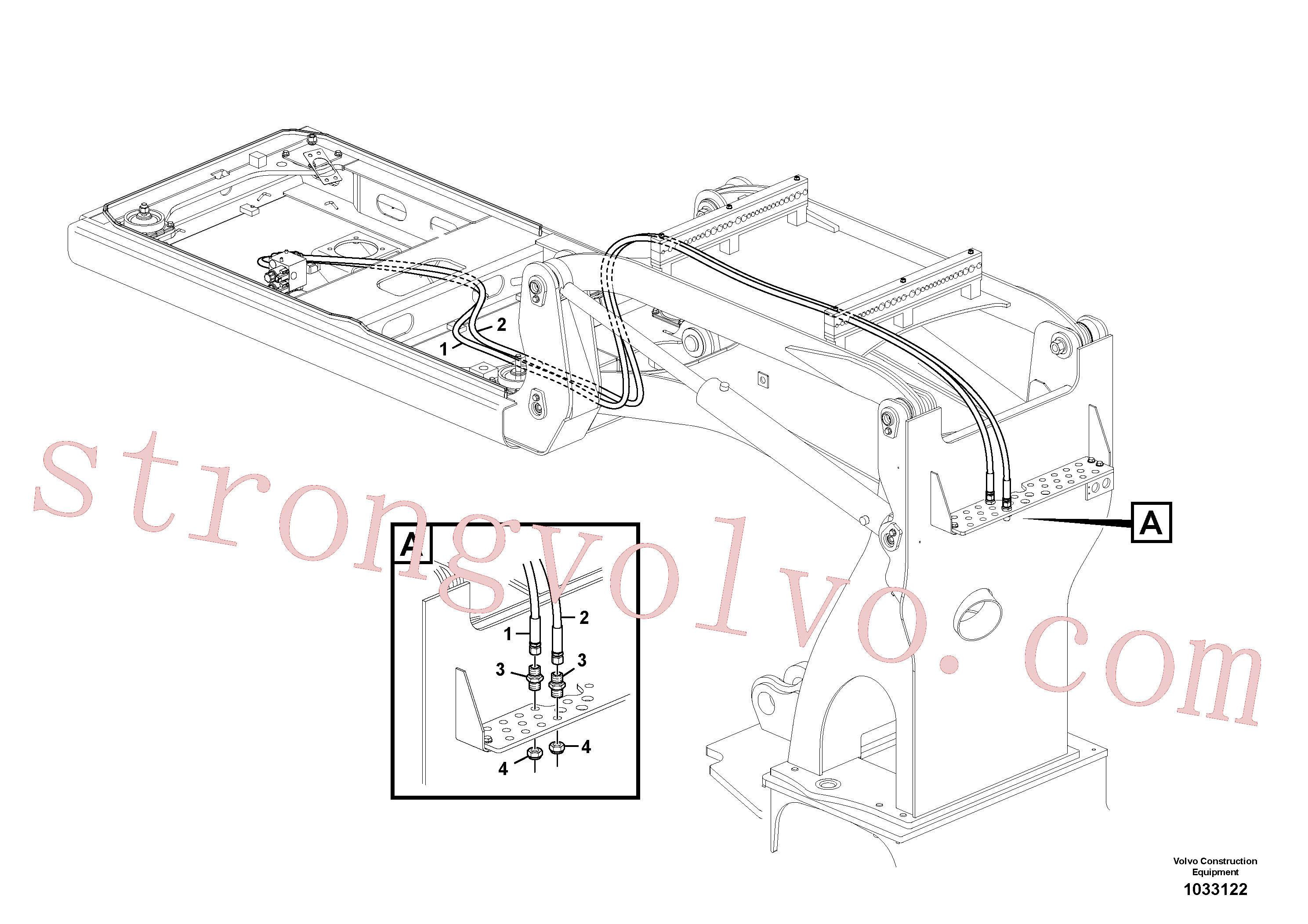 VOE936687 Volvo Válvulas do servo-sistema, cabina elevatória(1033122 Montagem)