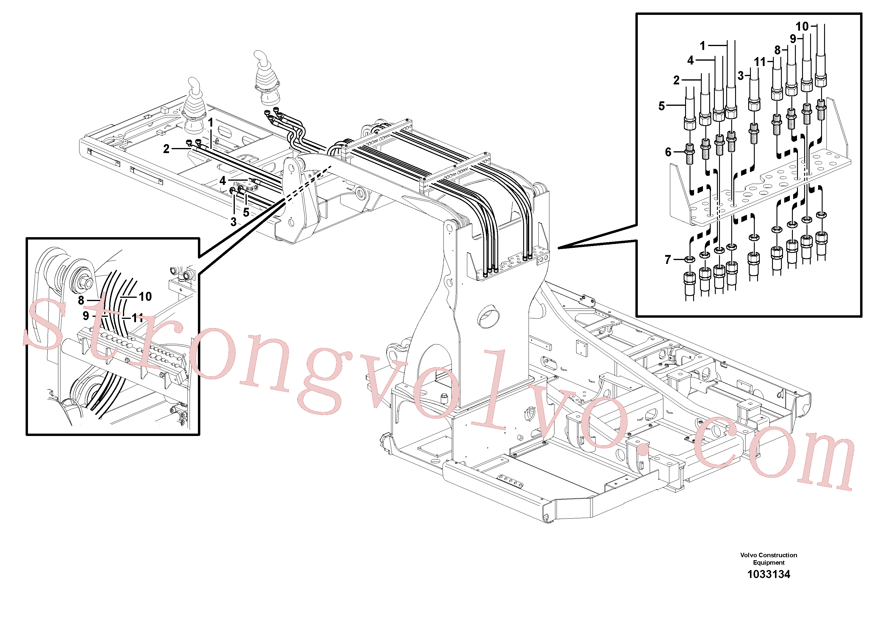 China Made VOE936687 Mangueira completa Volvo Acessórios para escavadeira