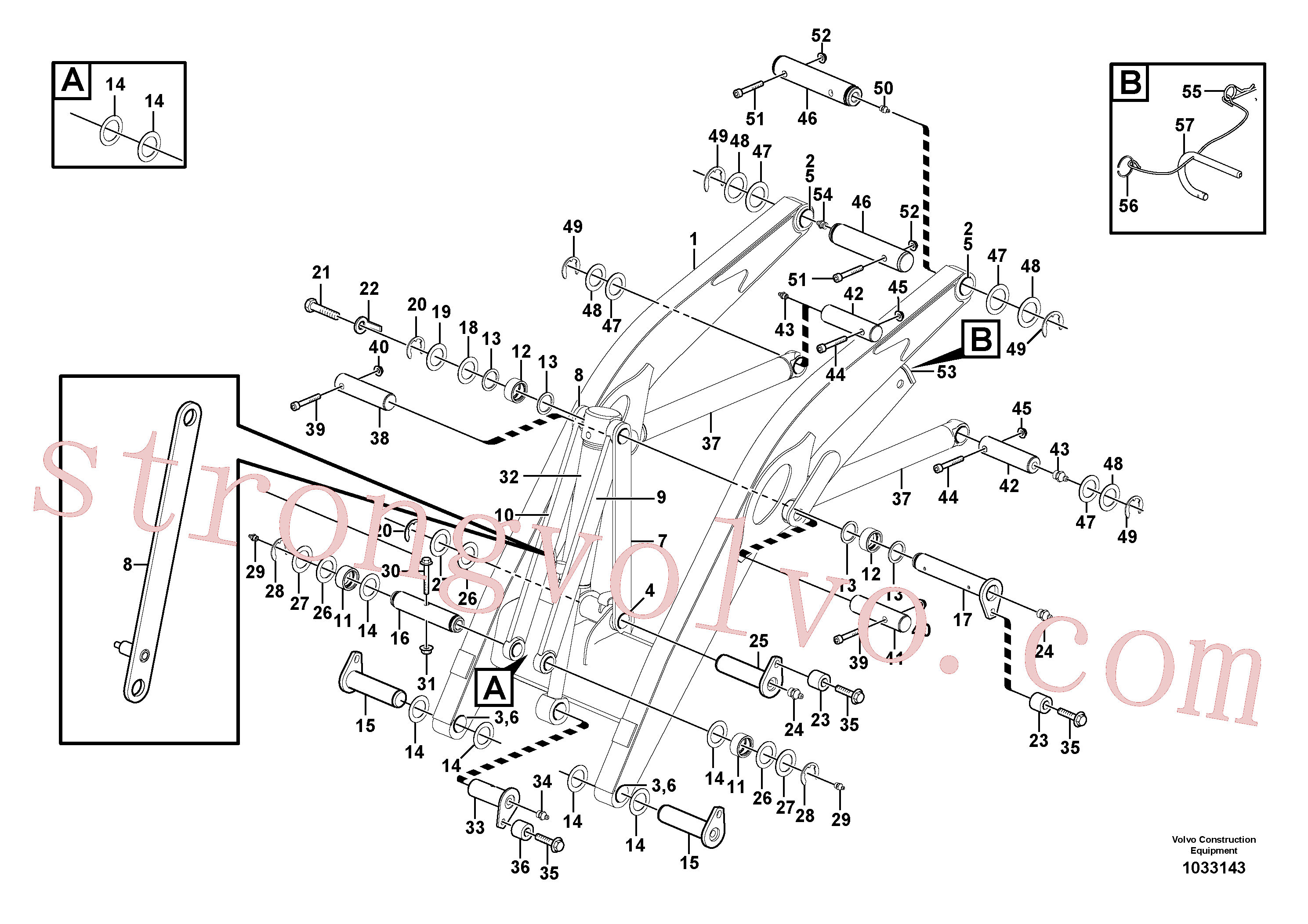 VOE967640 Volvo Estrutura de elevação com acessórios(1033143 Montagem)