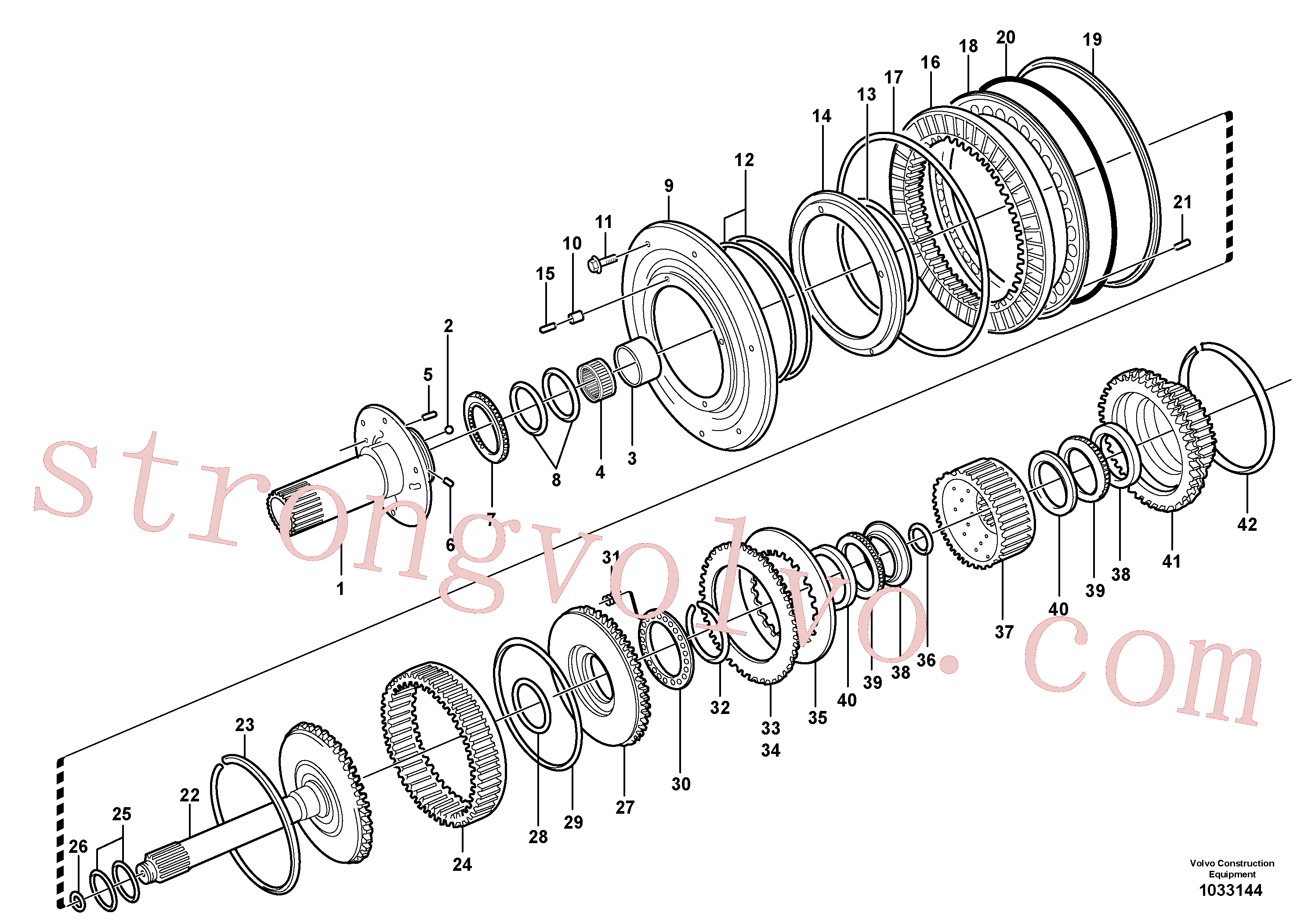 VOE11418242 Volvo Retardador e embraiagem(1033144 Montagem)