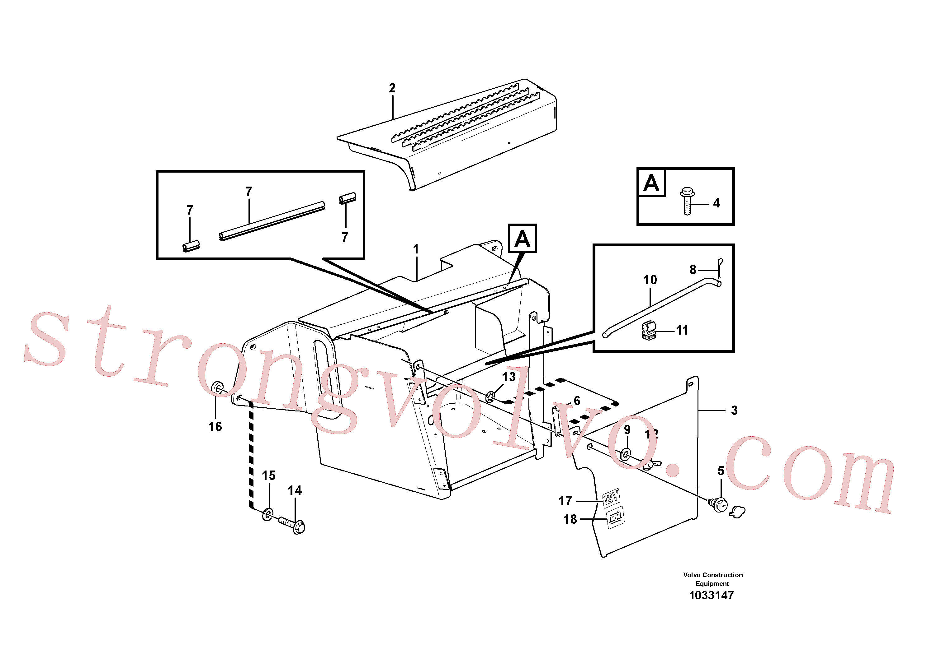 VOE907825 Volvo Caixa de ferramentas(1033147 Montagem)