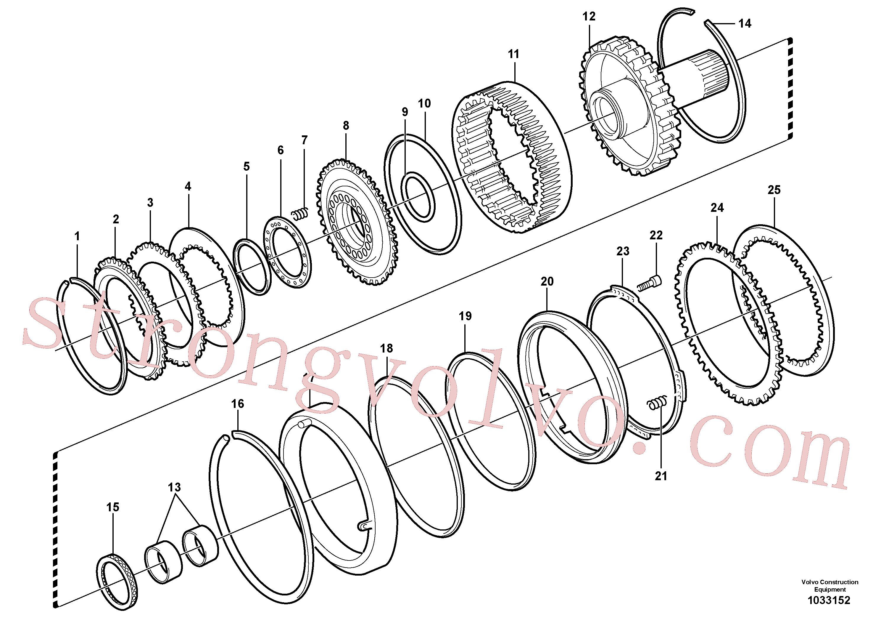 VOE1650609 Volvo Embraiagem e travão(1033152 Montagem)