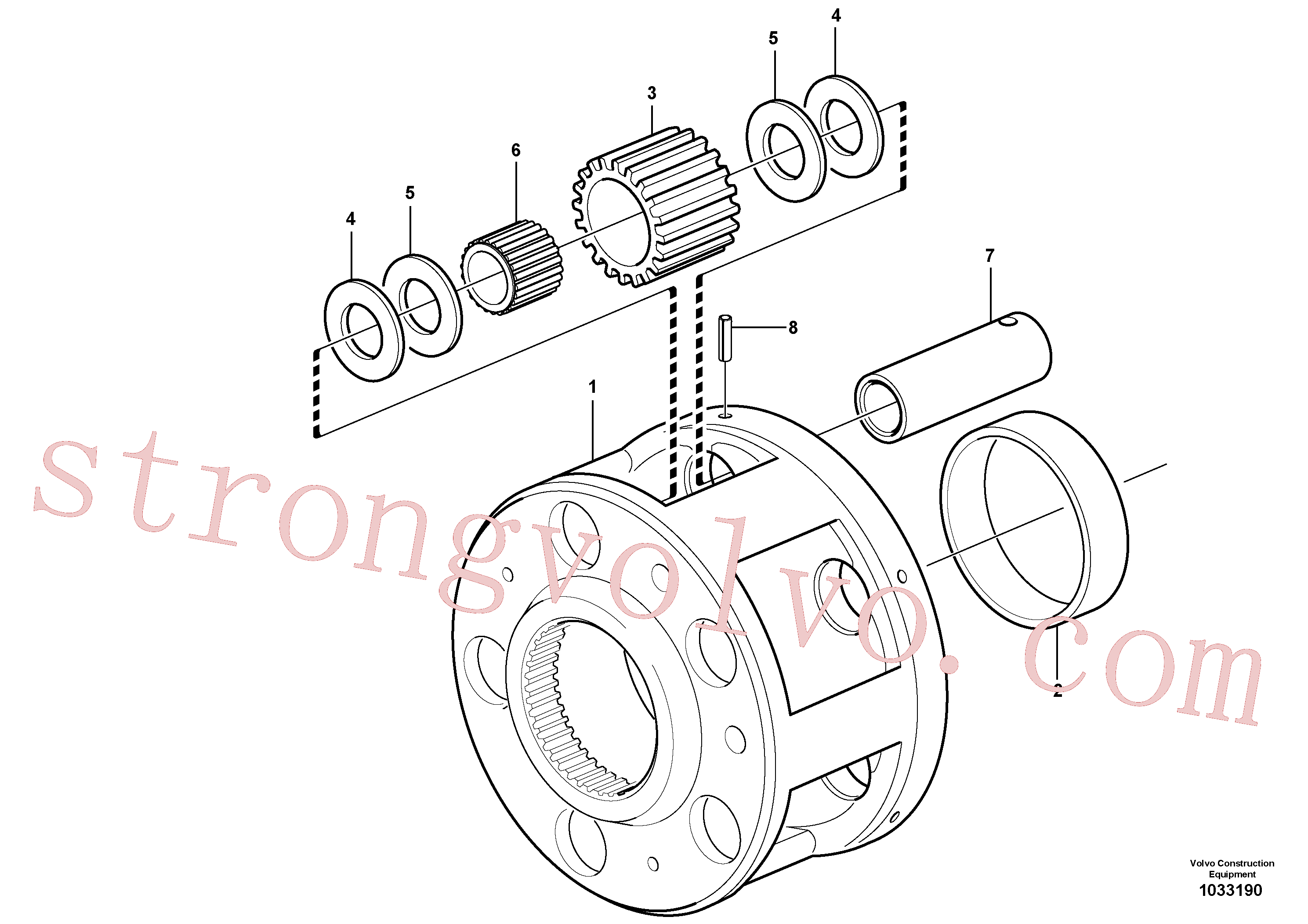 VOE11036761 Volvo Kit de planetários, estágio 4(1033190 Montagem)