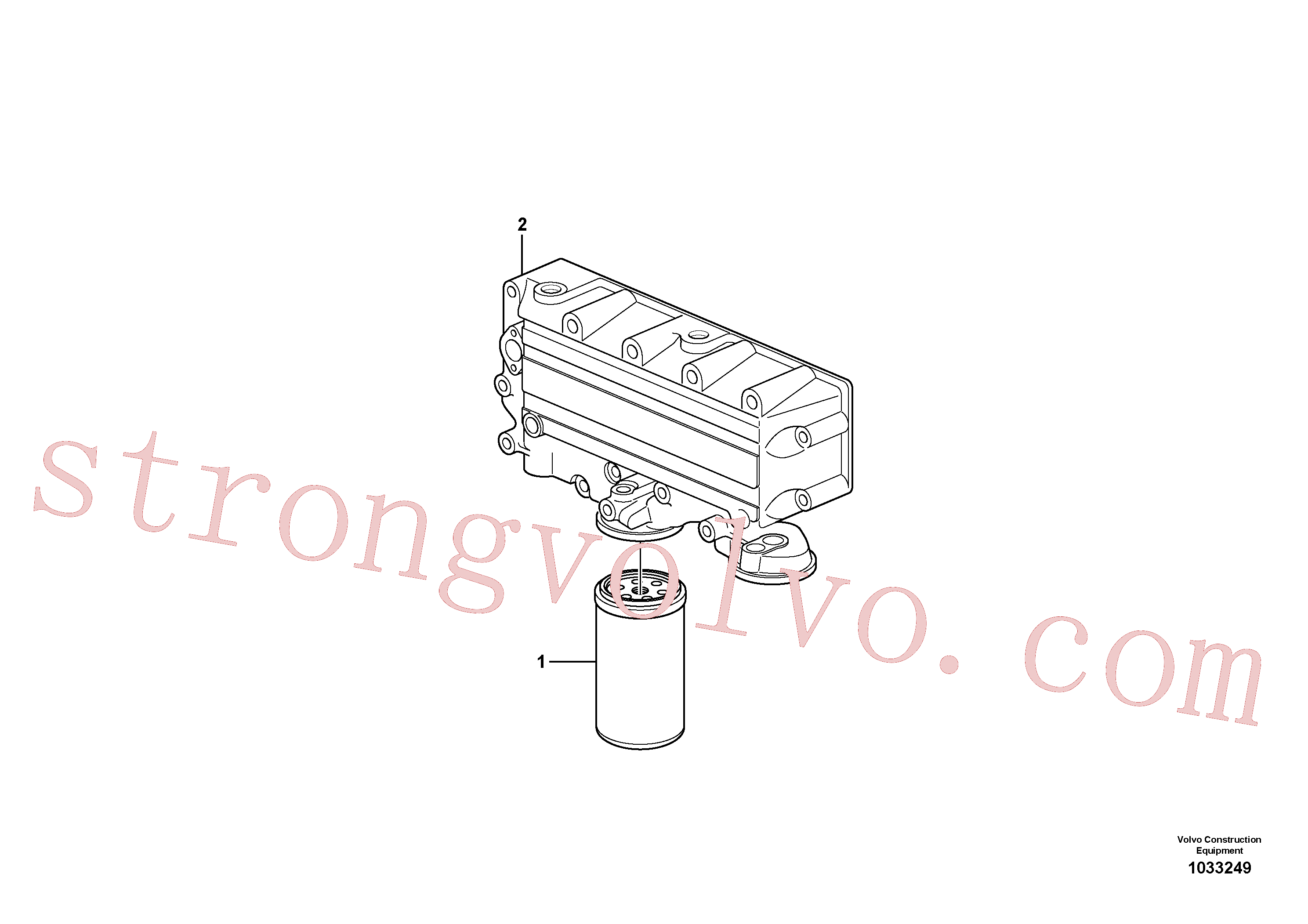 VOE17457469 Volvo Filtro de óleo(1033249 Montagem)