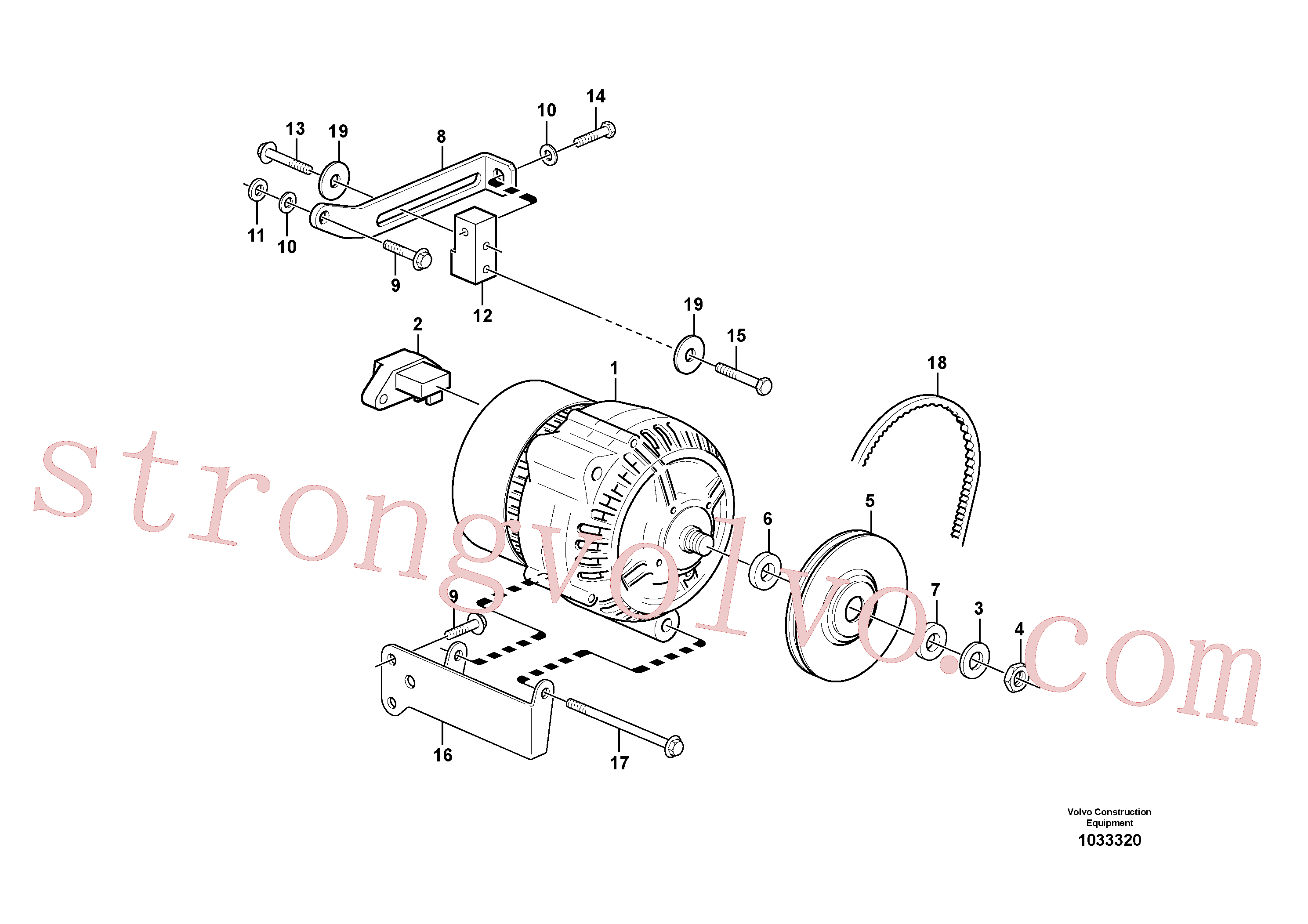 Volvo Acessórios para escavadeira VOE17228475 Arruela Acessórios