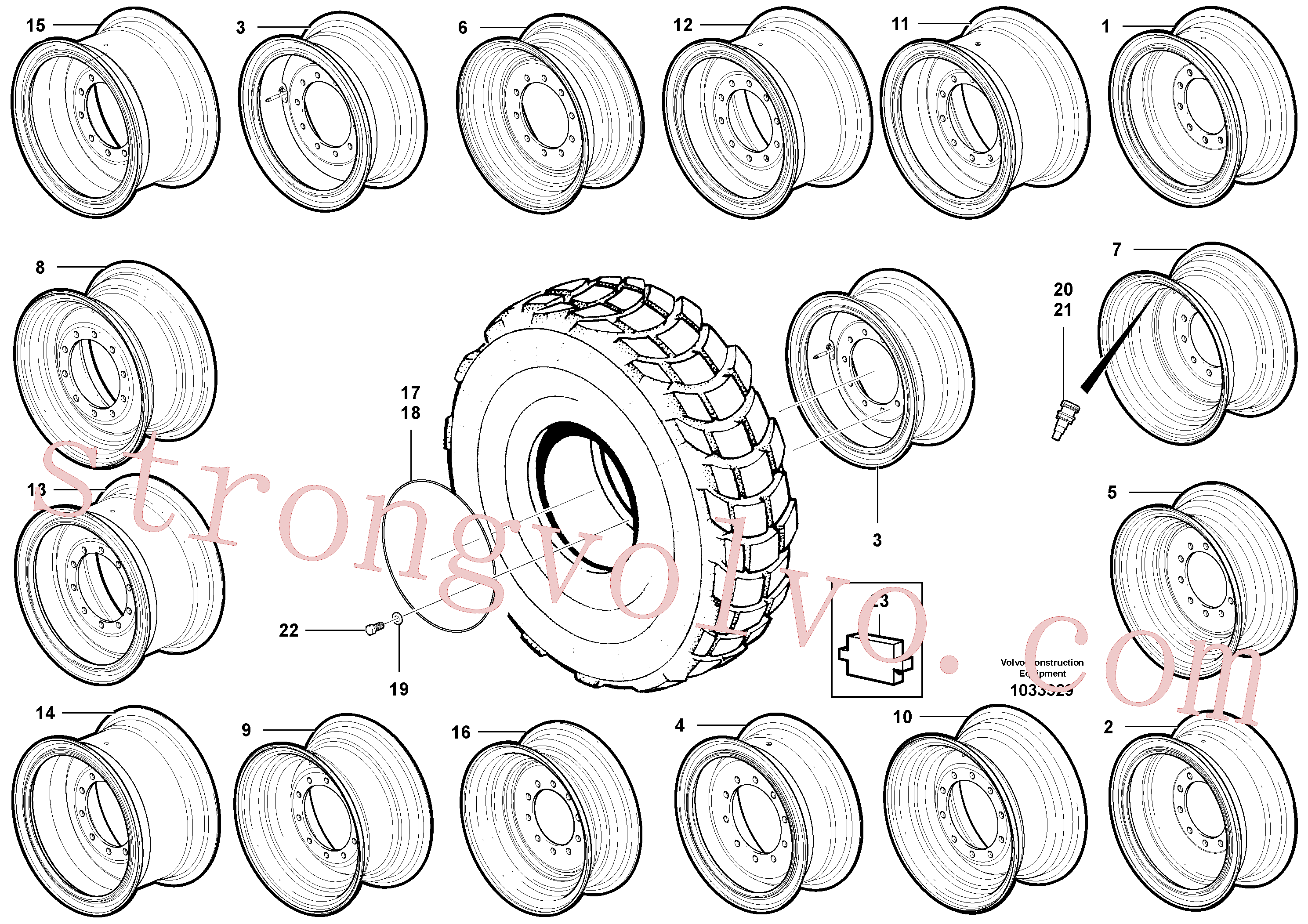 VOE4781750 Volvo Rodas e jantes(1033329 Montagem)