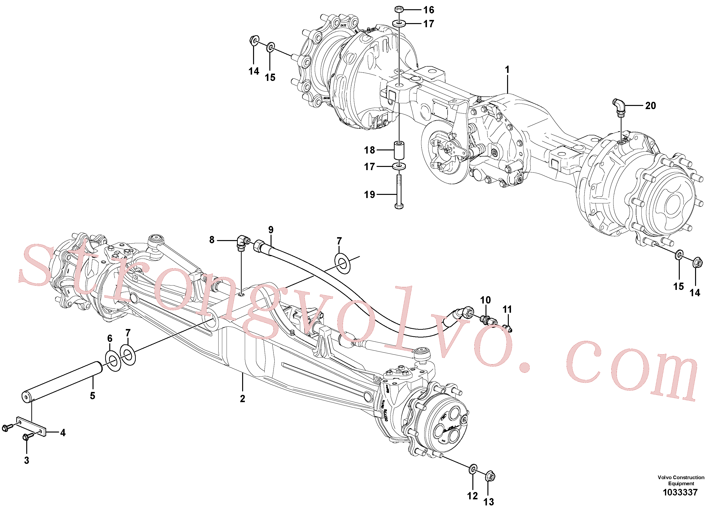 VOE14376982 Volvo Eixos planetários com acessórios(1033337 Montagem)
