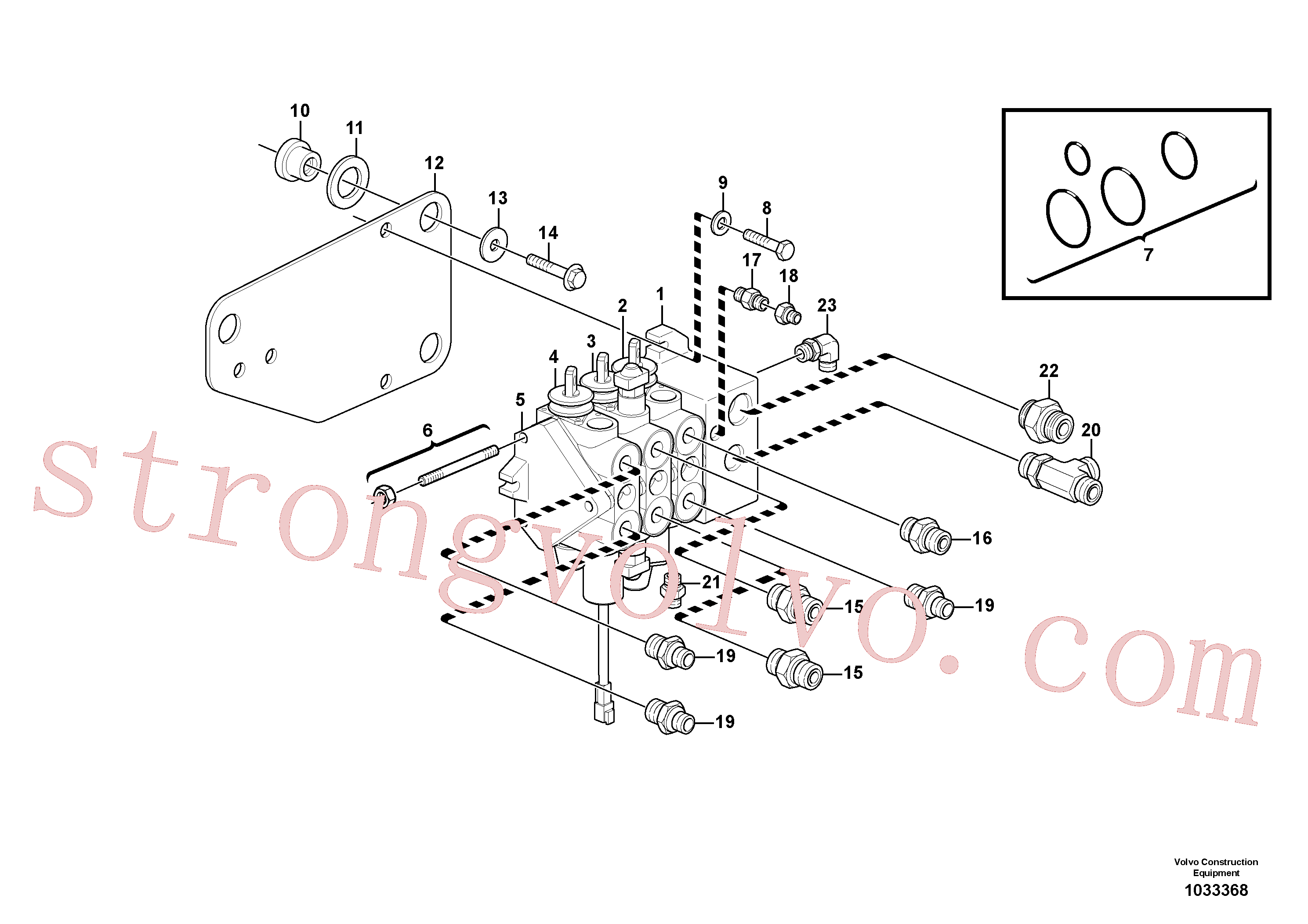 VOE11712895 Volvo Corpo da válvula com acessórios(1033368 Montagem)