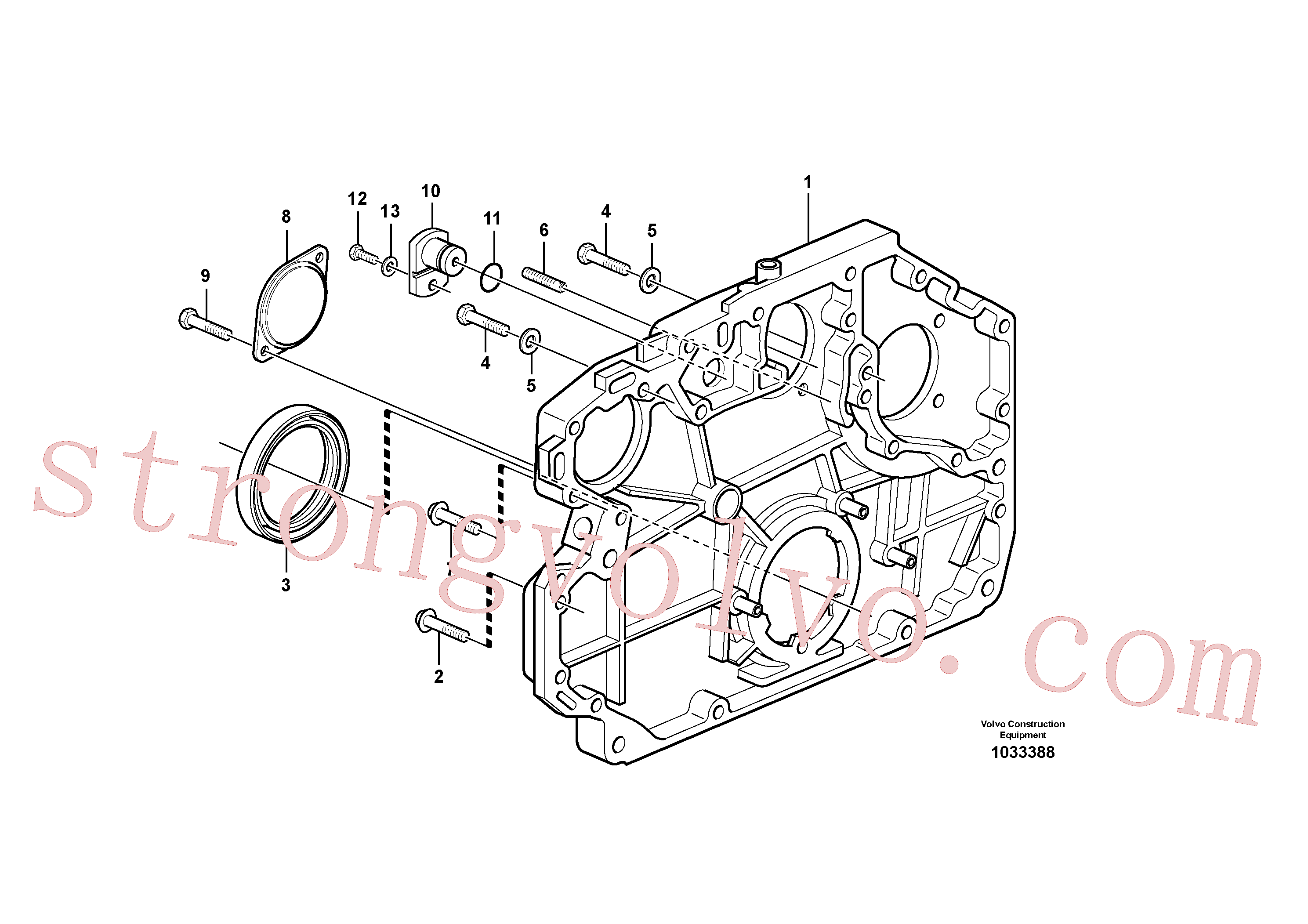 ZM2900309 Volvo Caixa da engrenagem de distribuição(1033388 Montagem)