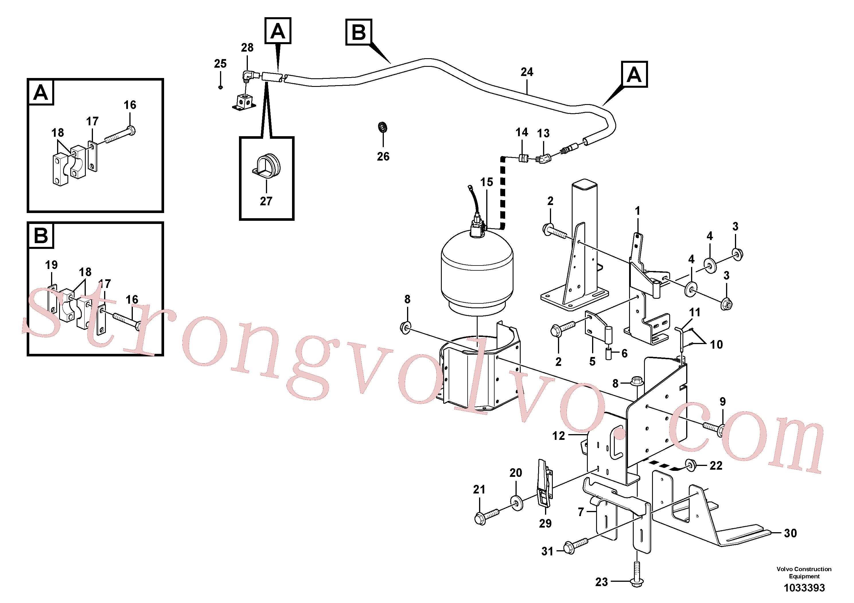 VOE11436065 Volvo Sistema de extinção(1033393 Montagem)