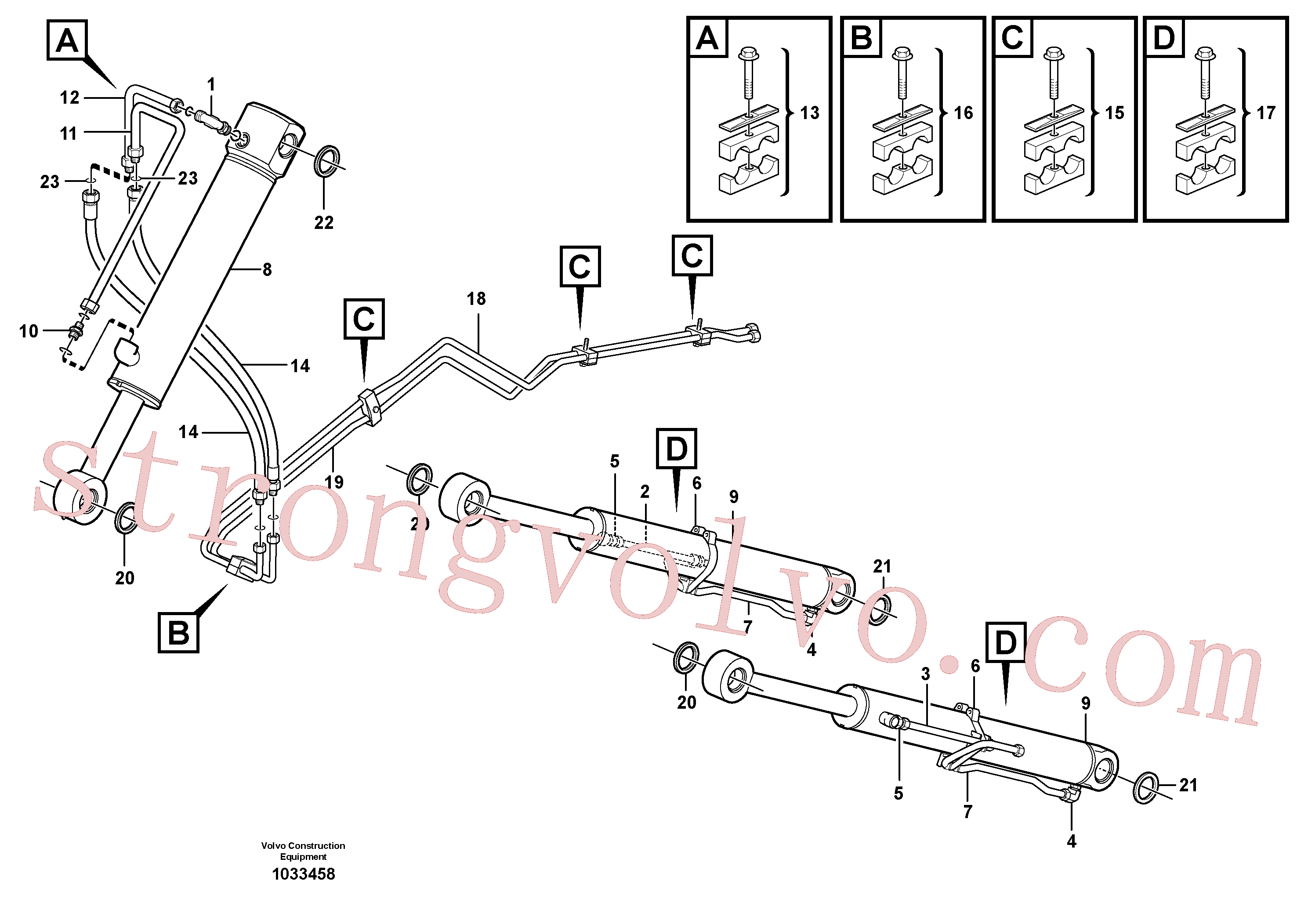 VOE15078248 Volvo Sistema hidráulico, carregador(1033458 Montagem)