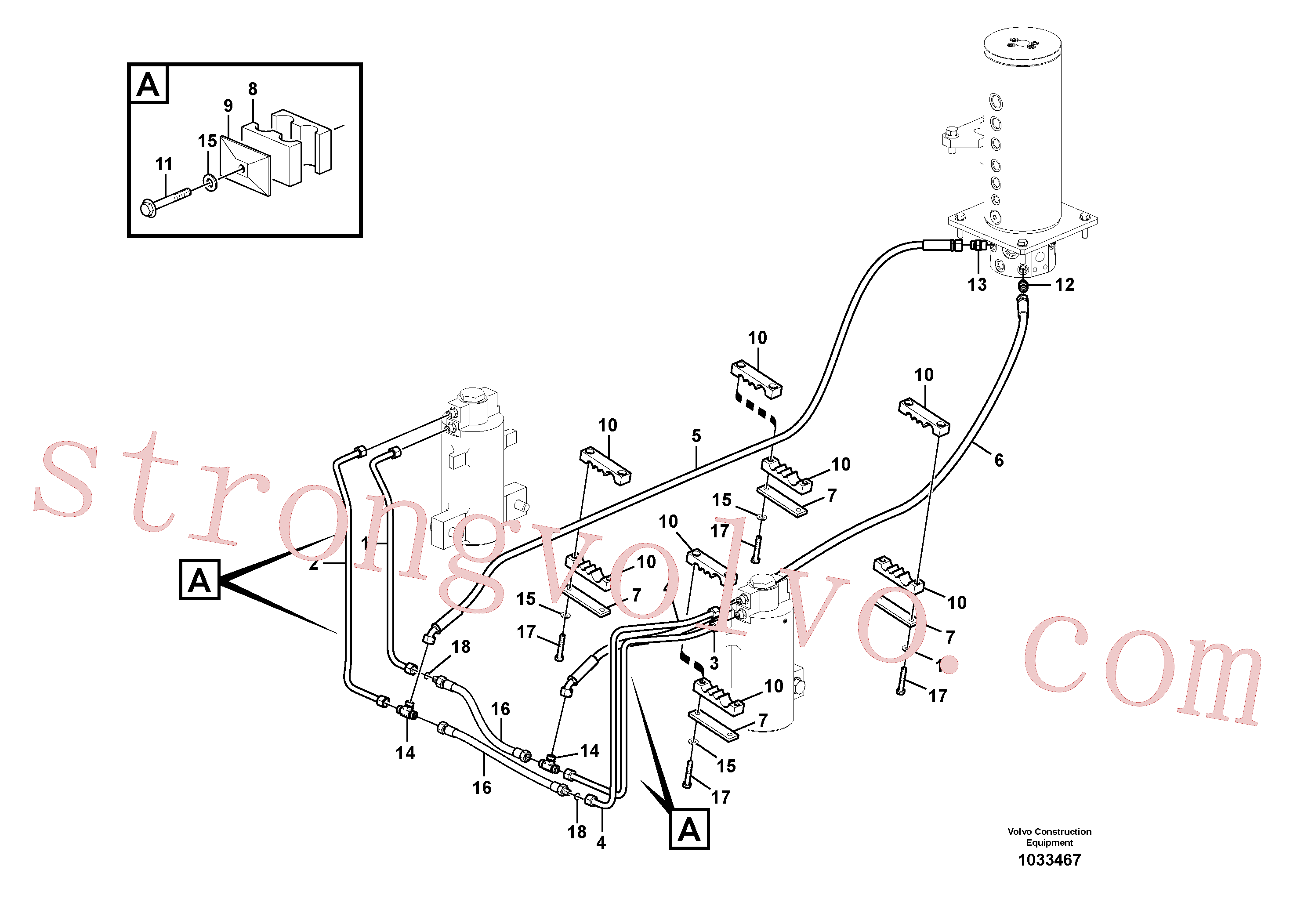 VOE14379191 Volvo Sistema oscilante(1033467 Montagem)
