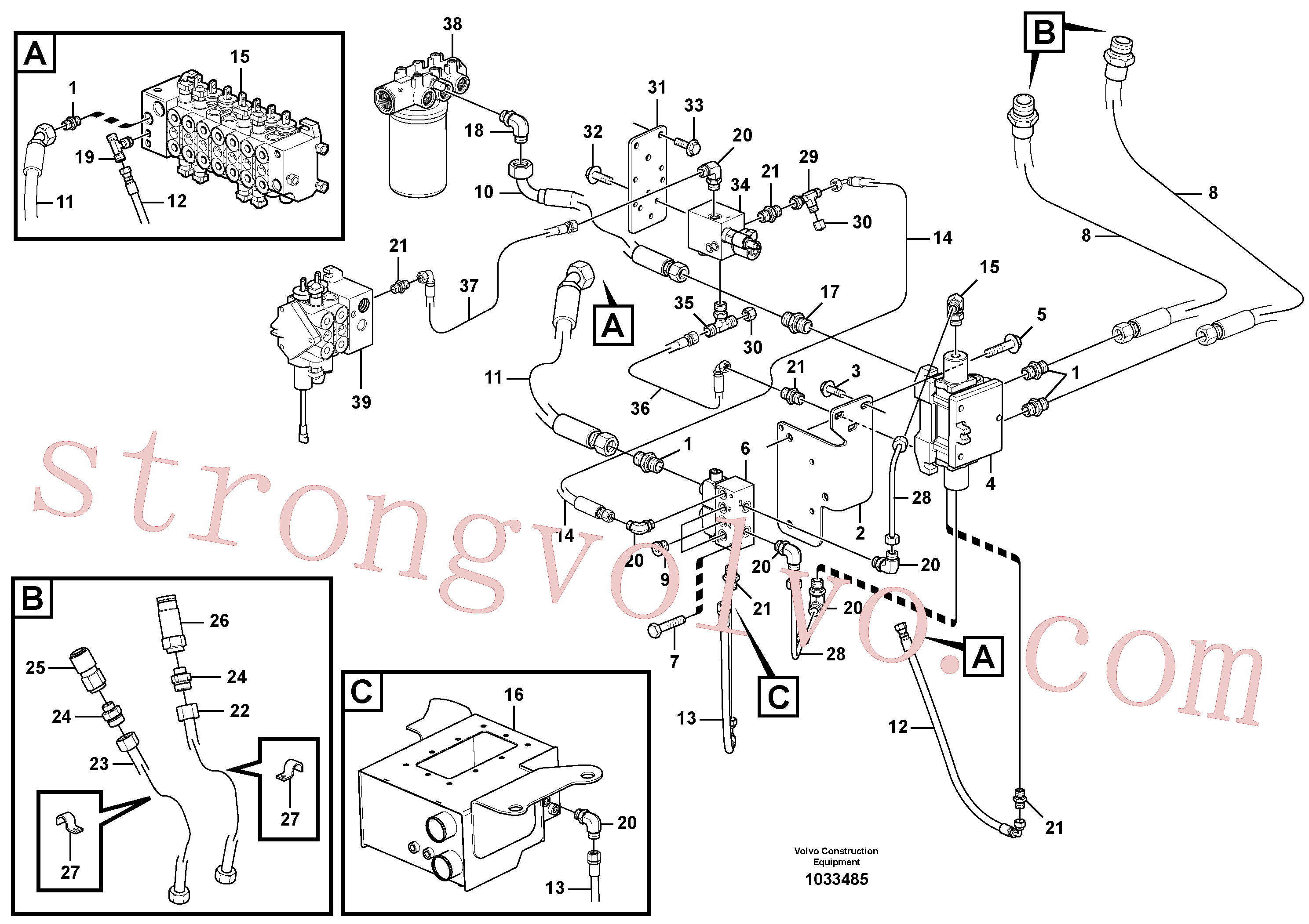 VOE11713203 Volvo Equipamento hidráulico opcional(1033485 Montagem)