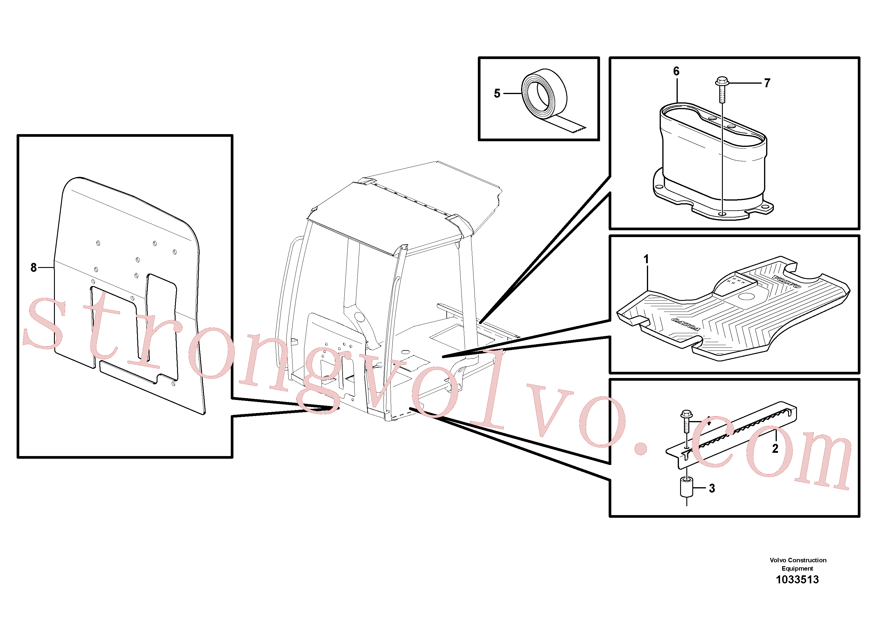 VOE930416 Volvo Componentes internos(1033513 Montagem)