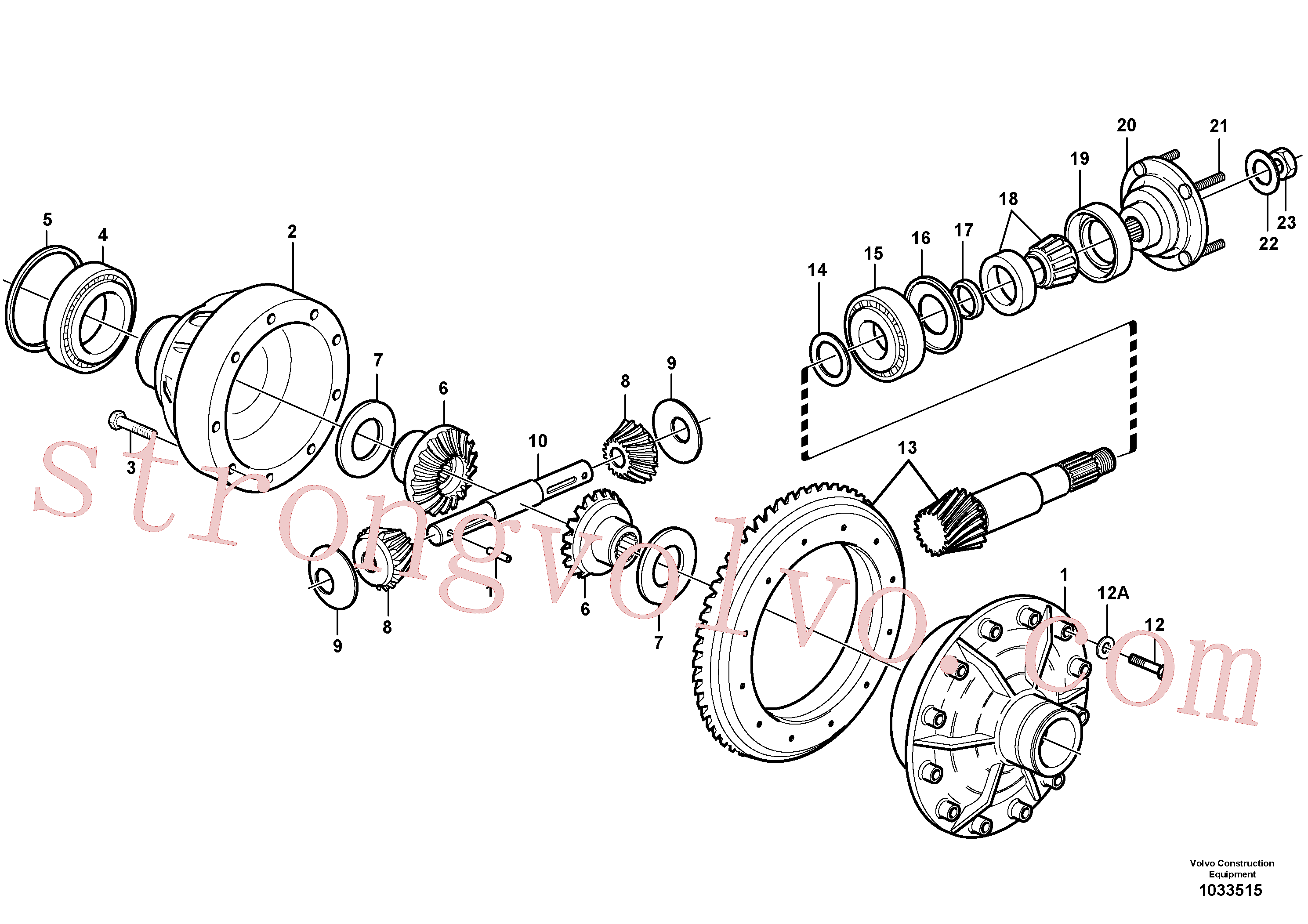 VOE17203825 Volvo Transmissão final(1033515 Montagem)
