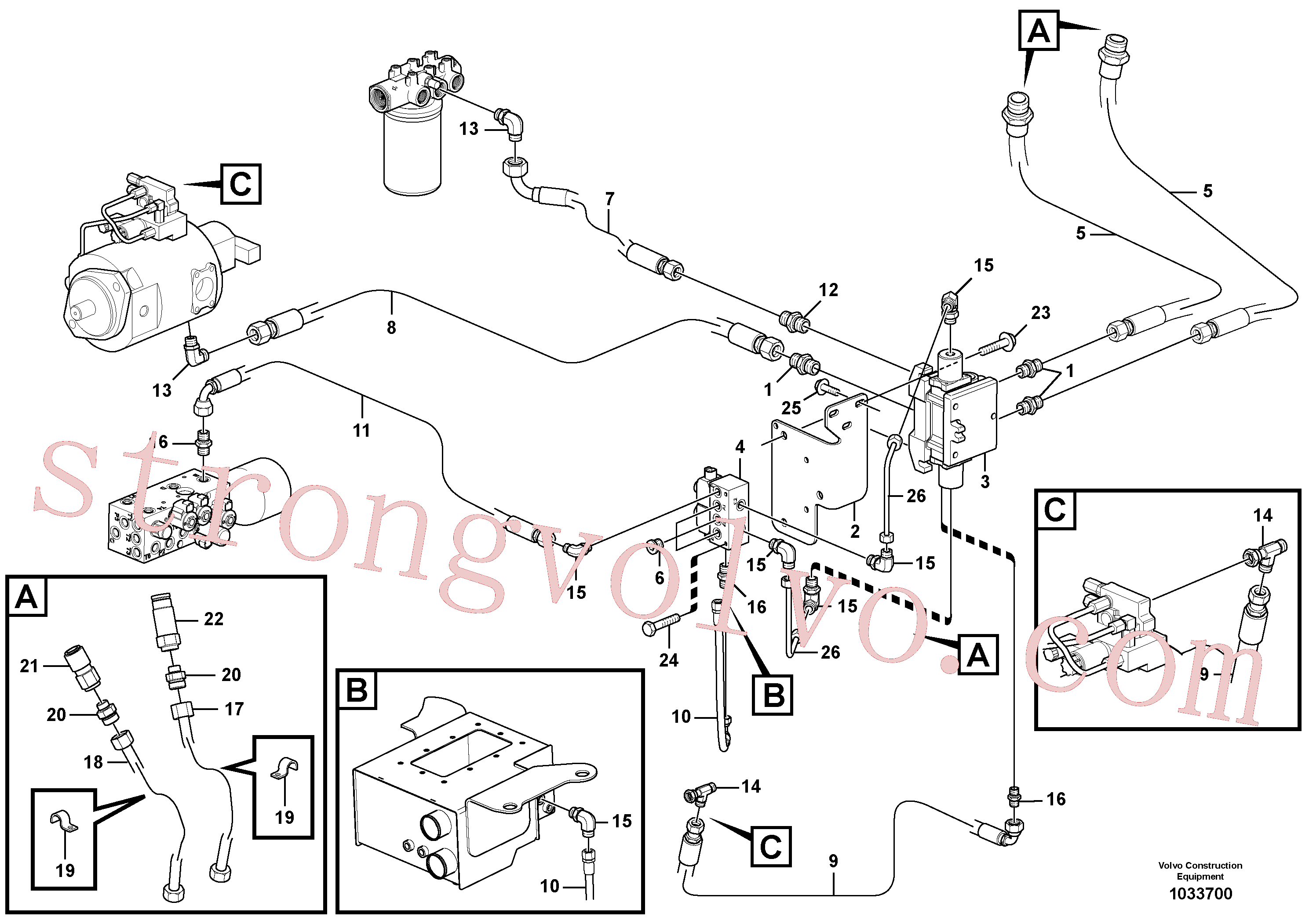 VOE11715569 Volvo Equipamento hidráulico opcional(1033700 Montagem)