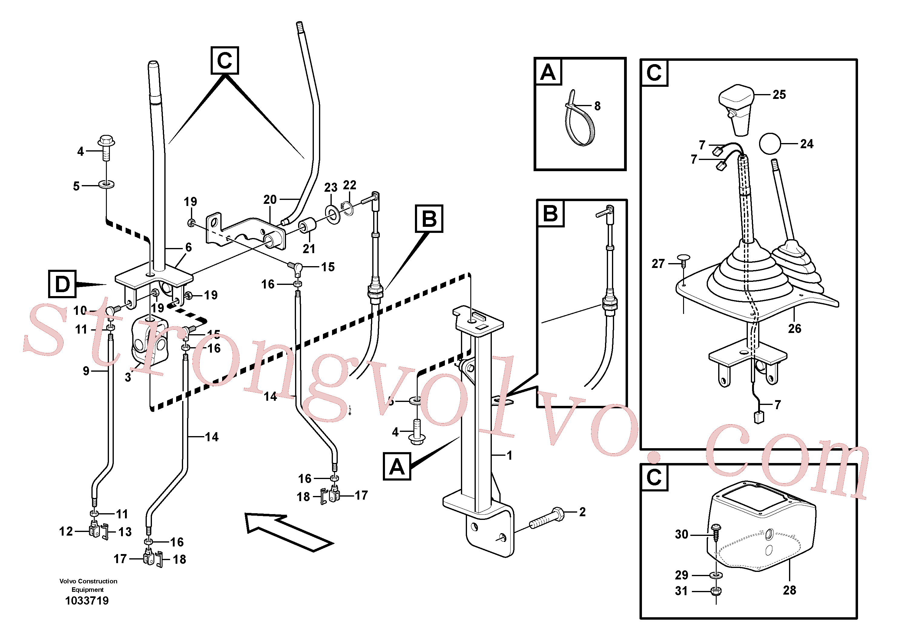 VOE972410 Volvo Controlos de carregadora(1033719 Montagem)