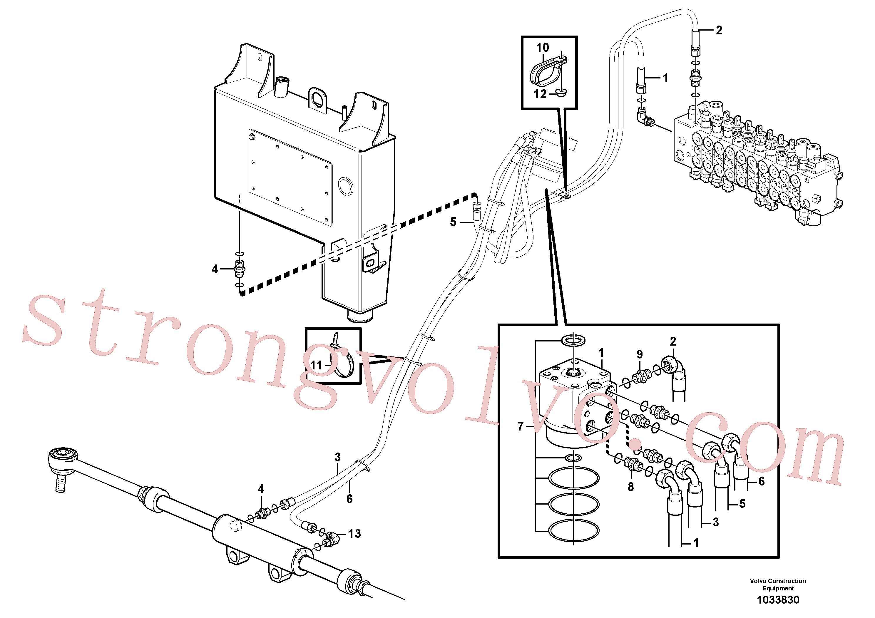 VOE981665 Volvo Válvula de comando(1033830 Montagem)
