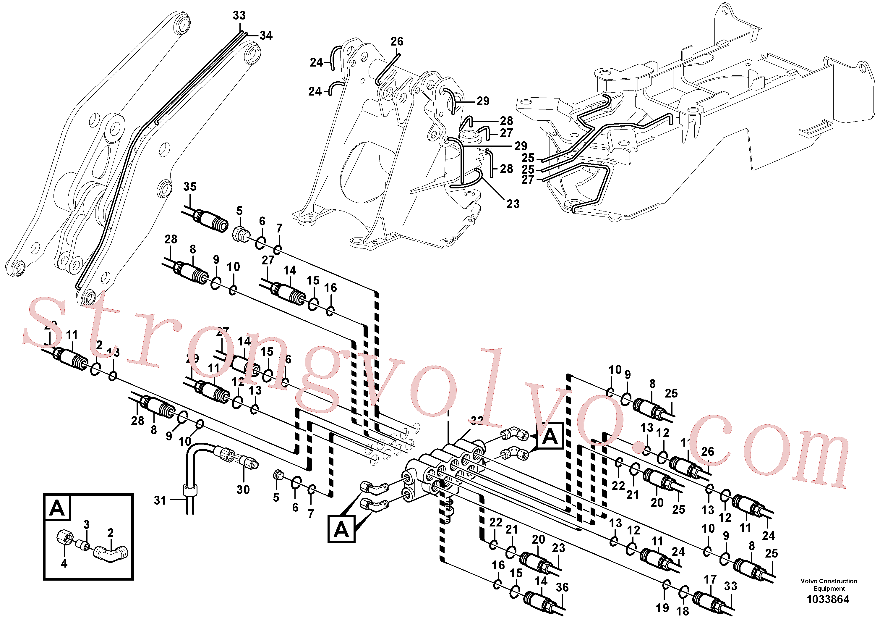 VOE11716039 Volvo Bloco de distribuição, B1(1033864 Montagem)