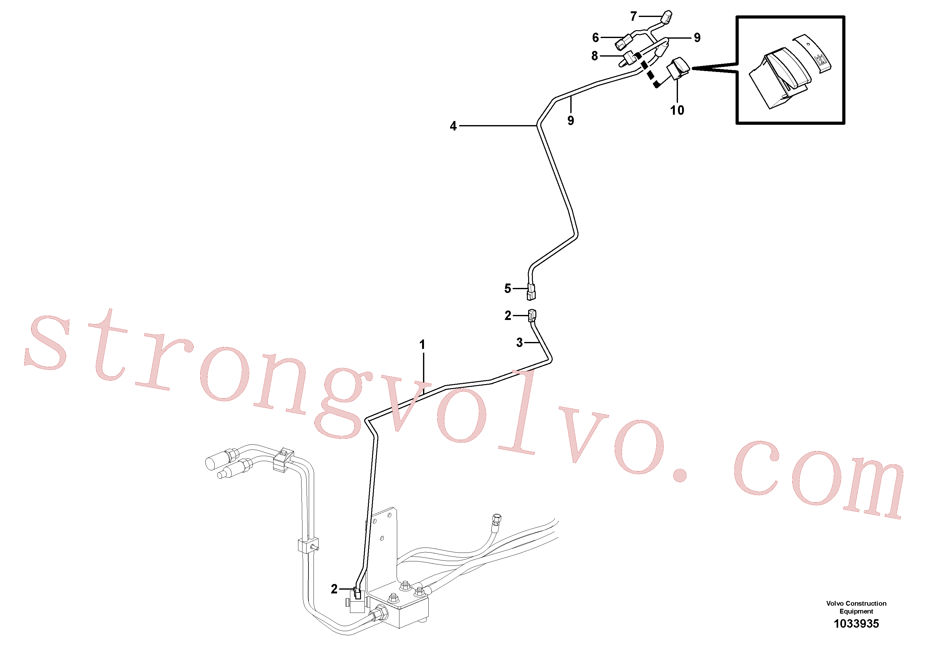 VOE11881020 Volvo Cablagem, hidráulica das ferramentas manuais(1033935 Montagem)