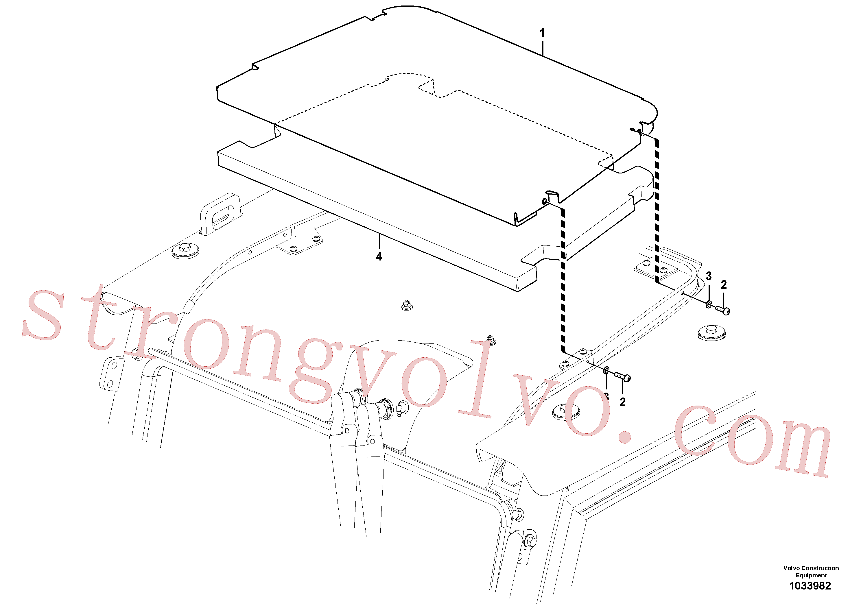 VOE13947542 Parafuso flangeado Volvo escavadeira