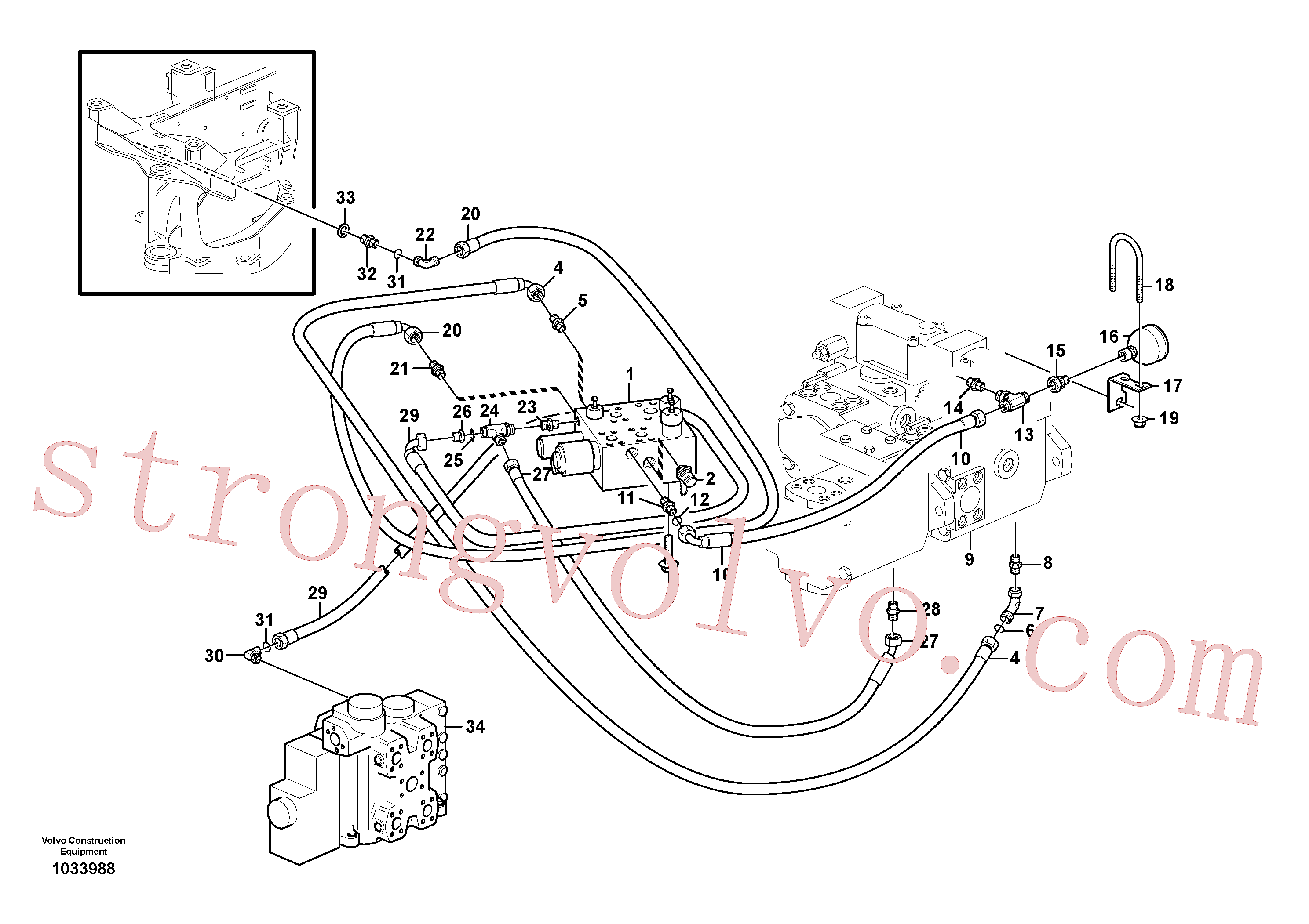 Atacado VOE11163086 Mangueira completa Volvo escavadeira