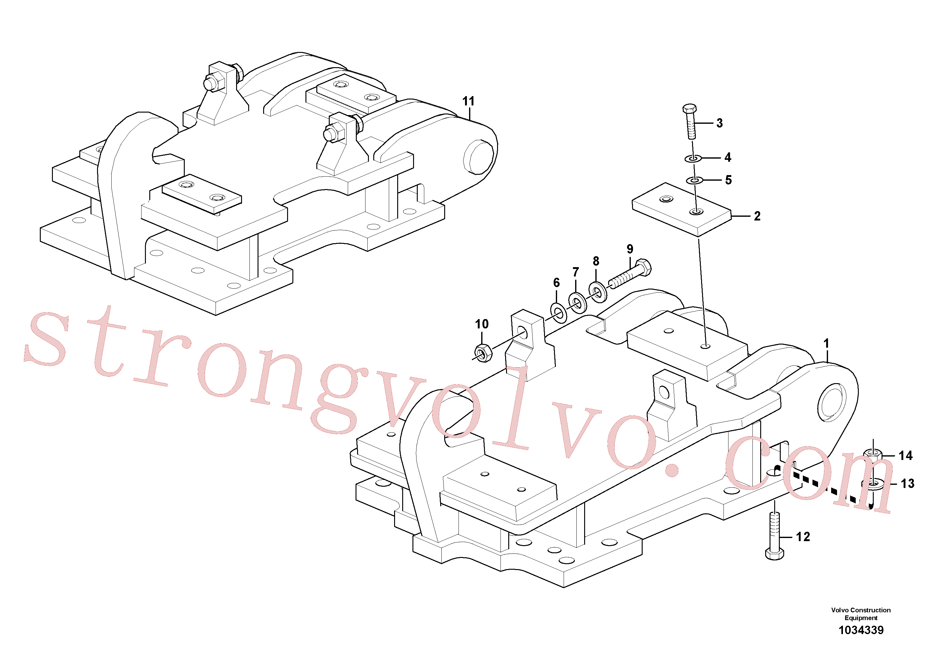 SA1171-75340 Volvo Suporte de implemento(1034339 Montagem)