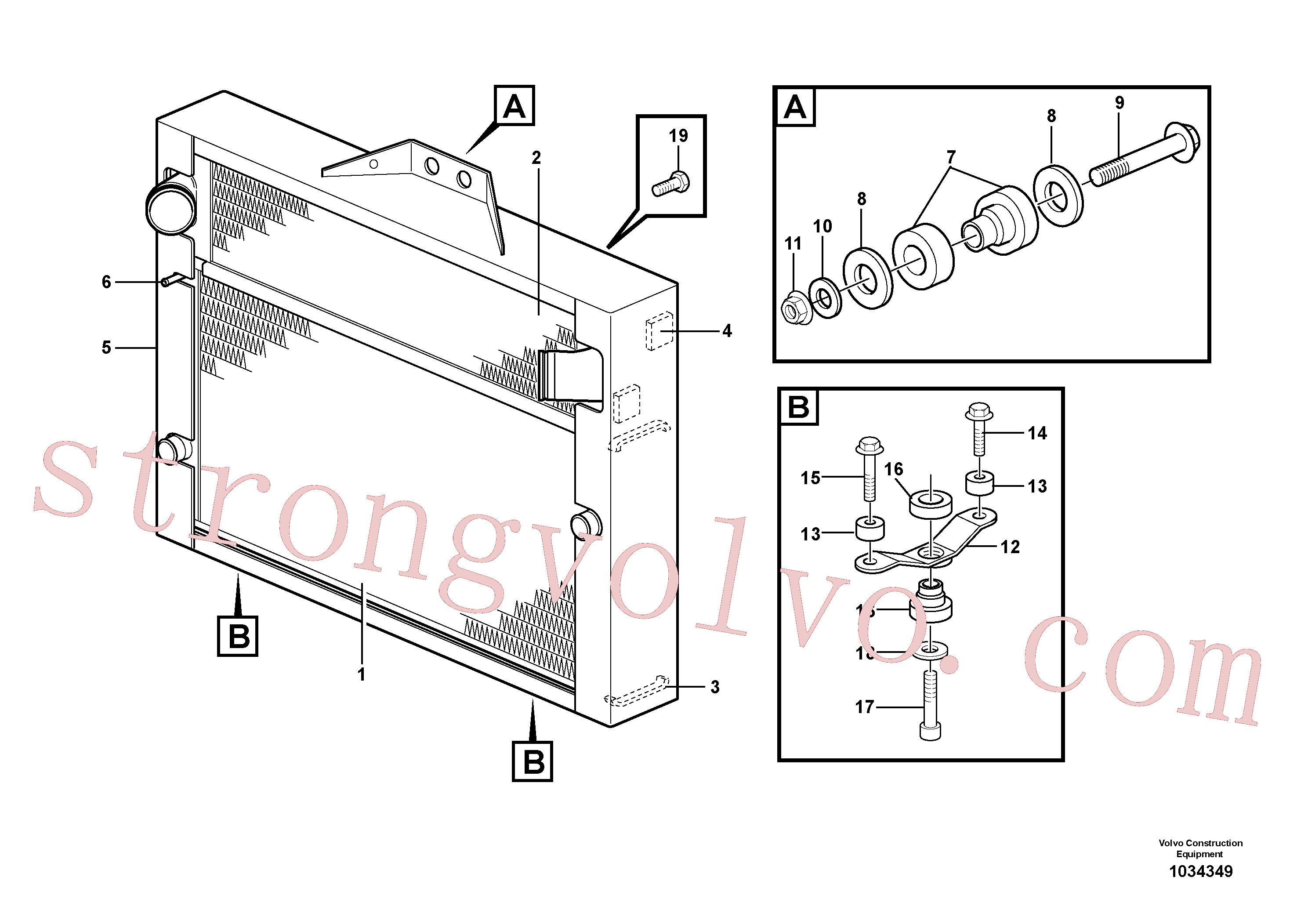 China Made VOE14572499 Parafuso flangeado Volvo Acessórios para escavadeira