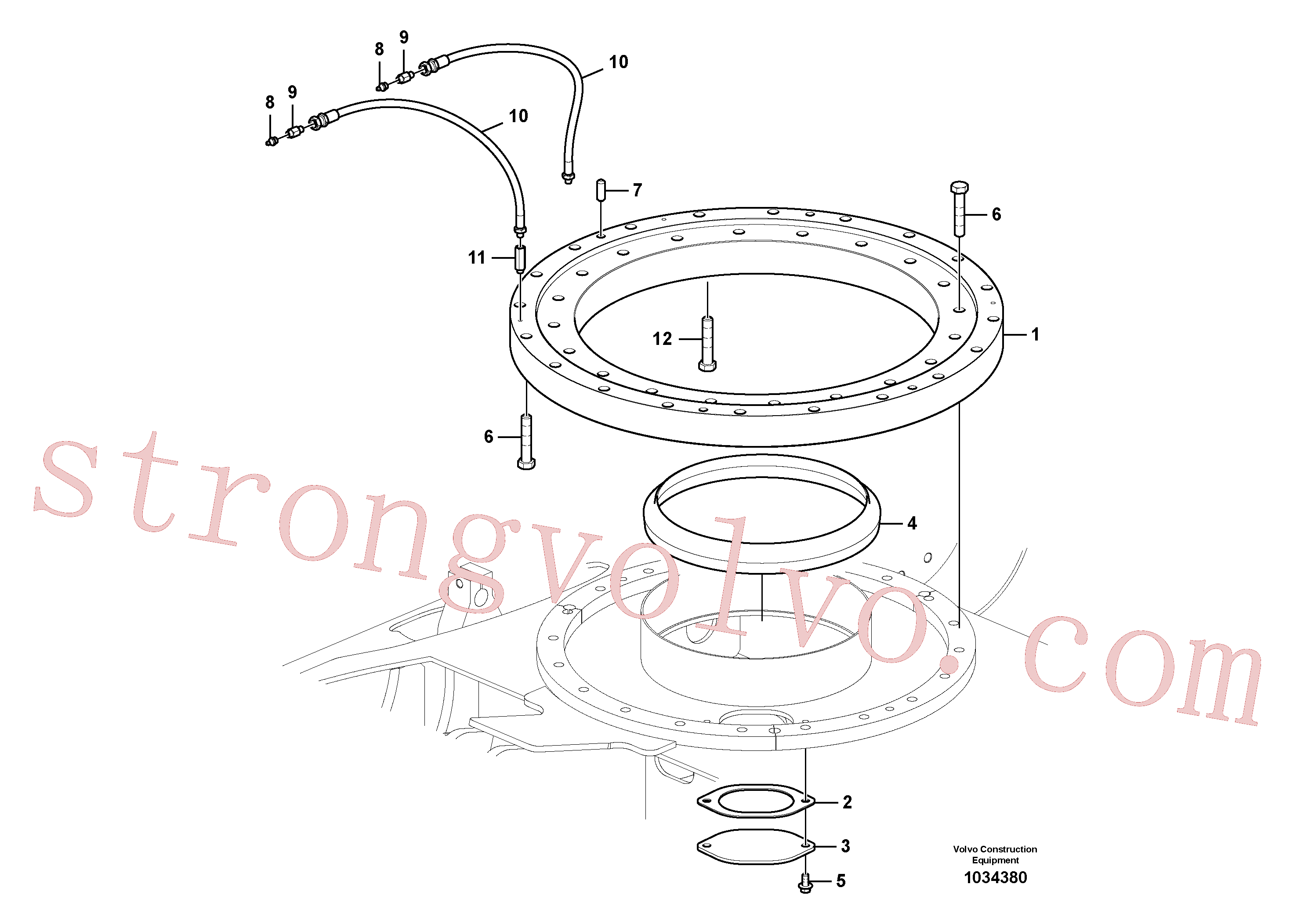 VOE14880640 Volvo Sistema de articulação(1034380 Montagem)
