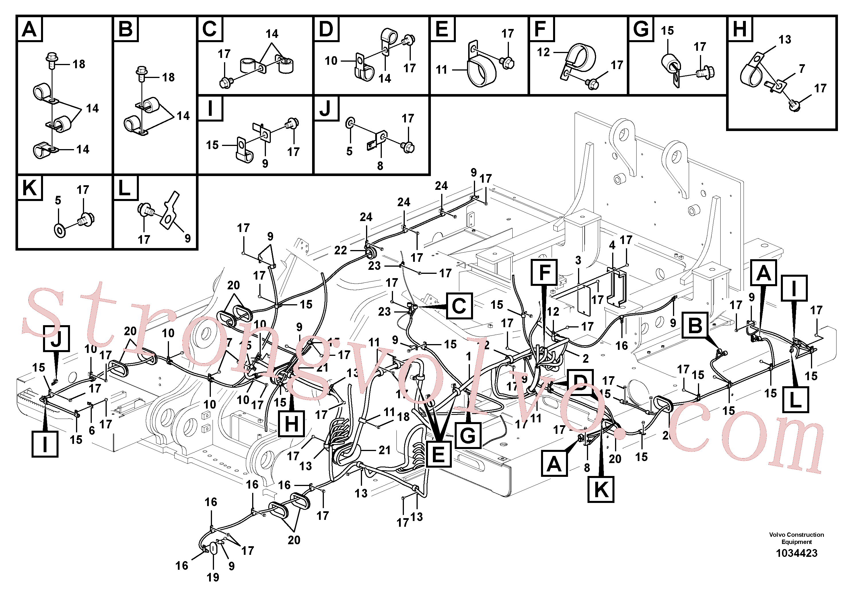SA1122-02150 Volvo Cablagem principal(1034423 Montagem)