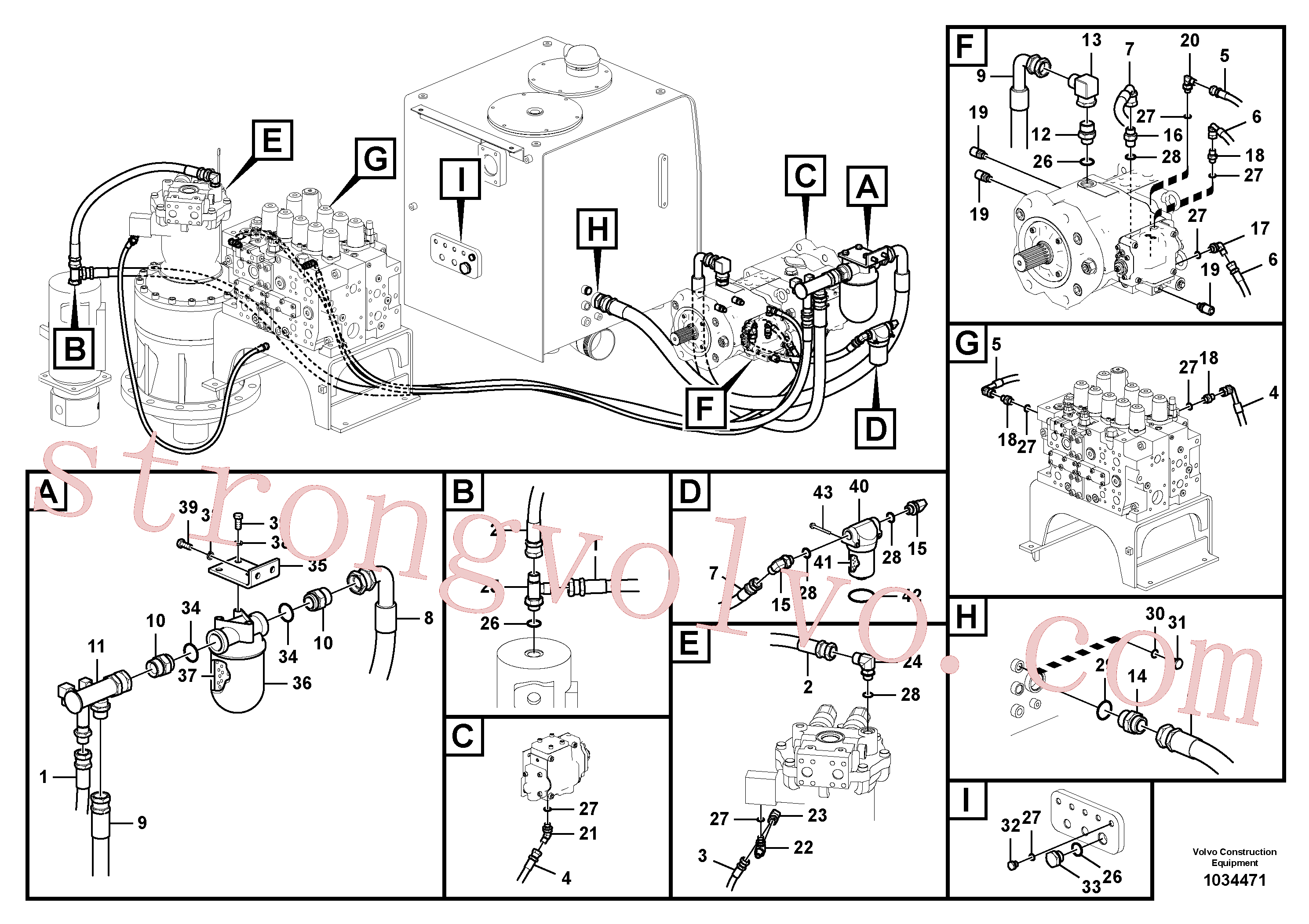 SA9453-02360 Volvo Sistema servomotor, válvula de comando para válvula solenóide(1034471 Montagem)