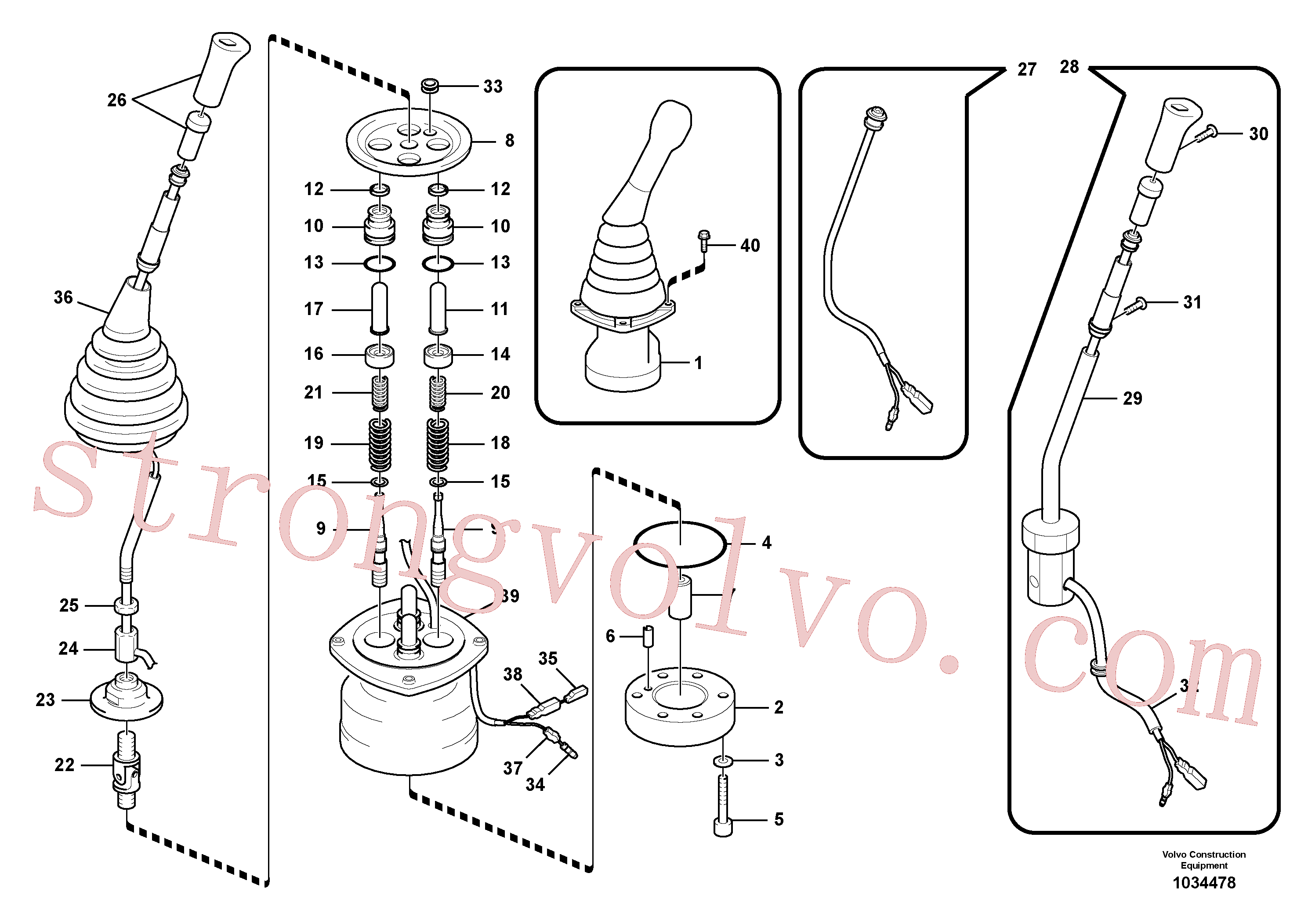 VOE14540765 Volvo Servo-sistema, válvula de comando à distância(1034478 Montagem)