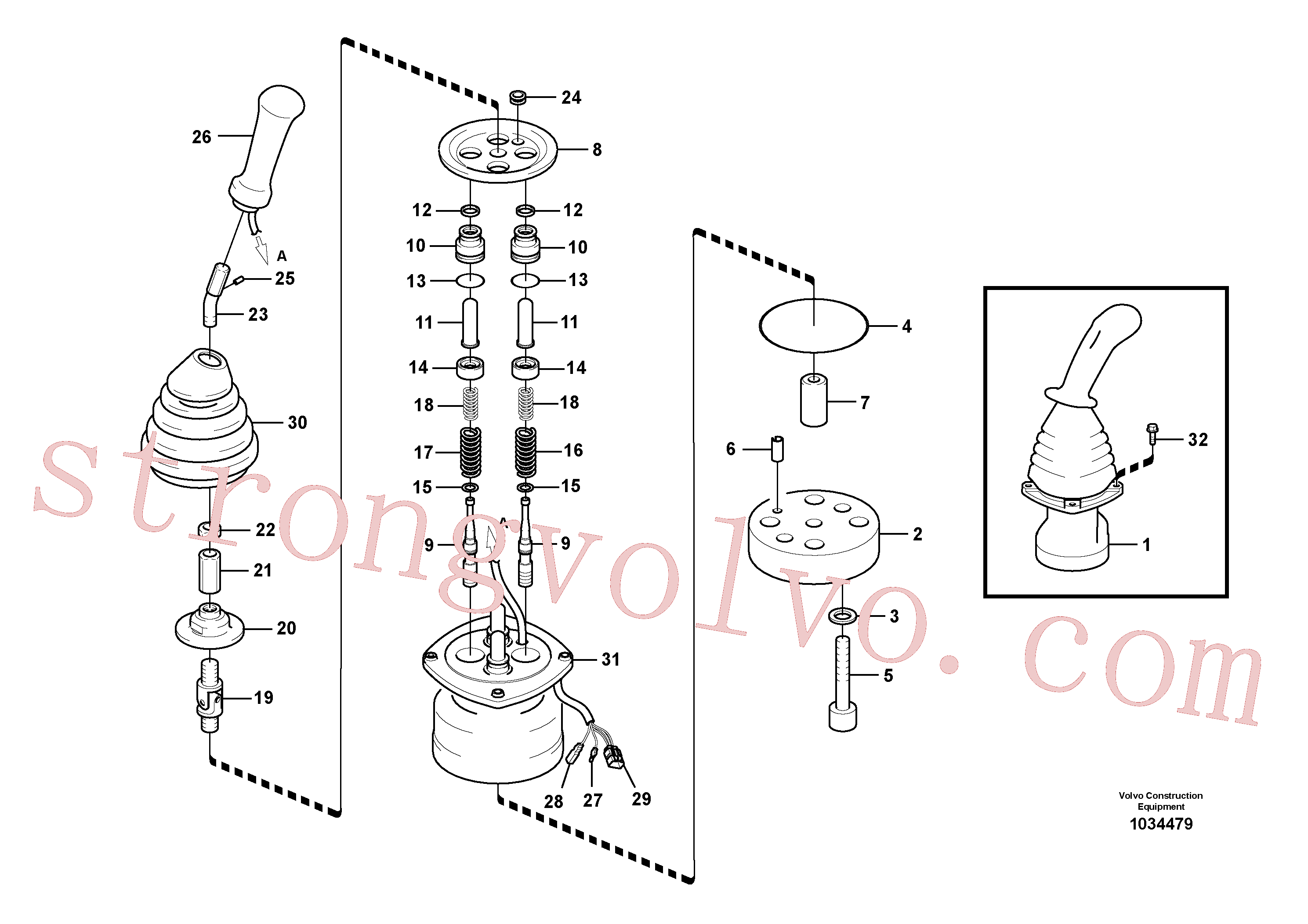 VOE14540762 Volvo Servo-sistema, válvula de comando à distância(1034479 Montagem)