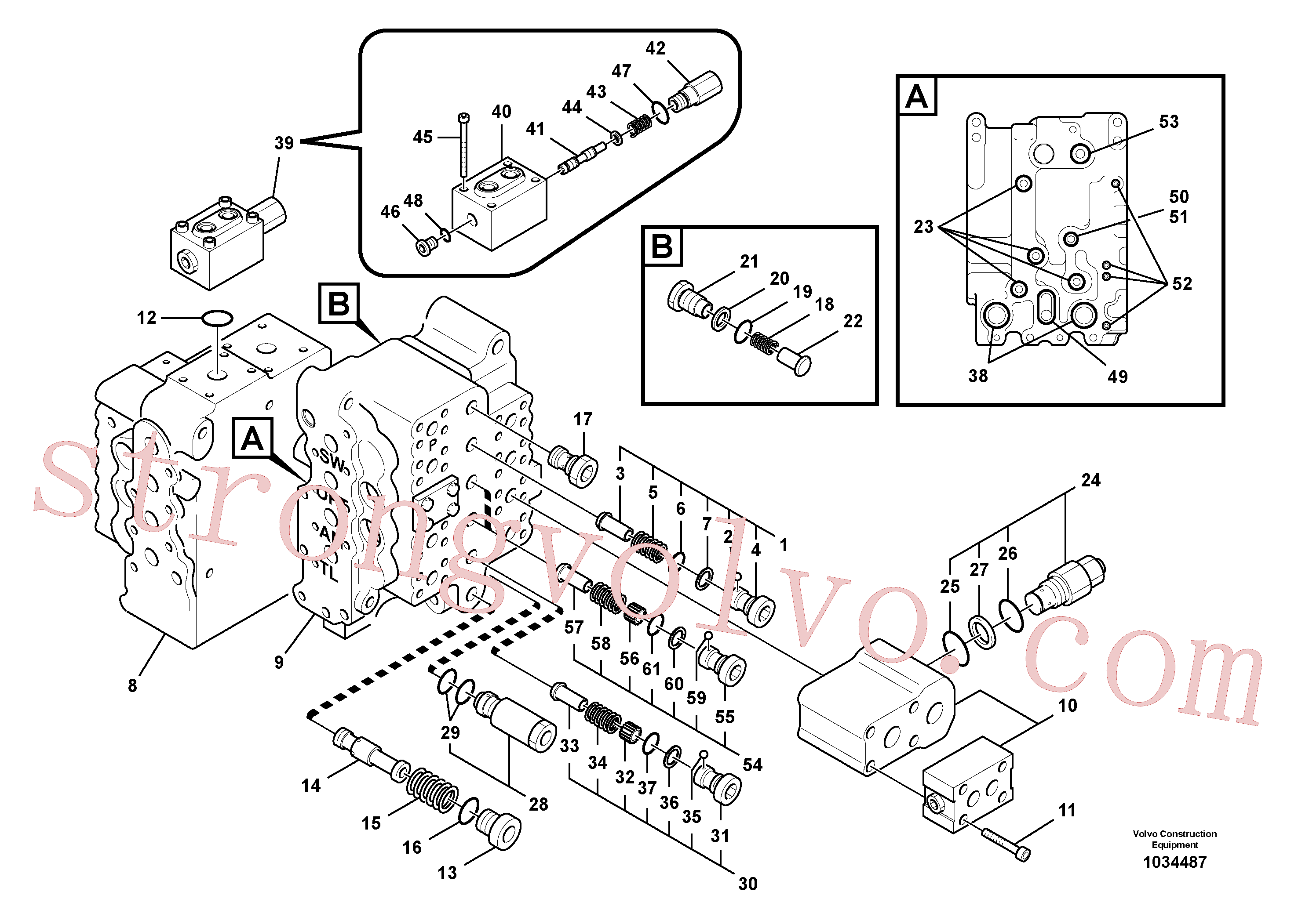 VOE14594904 Válvula controle Volvo escavadeira