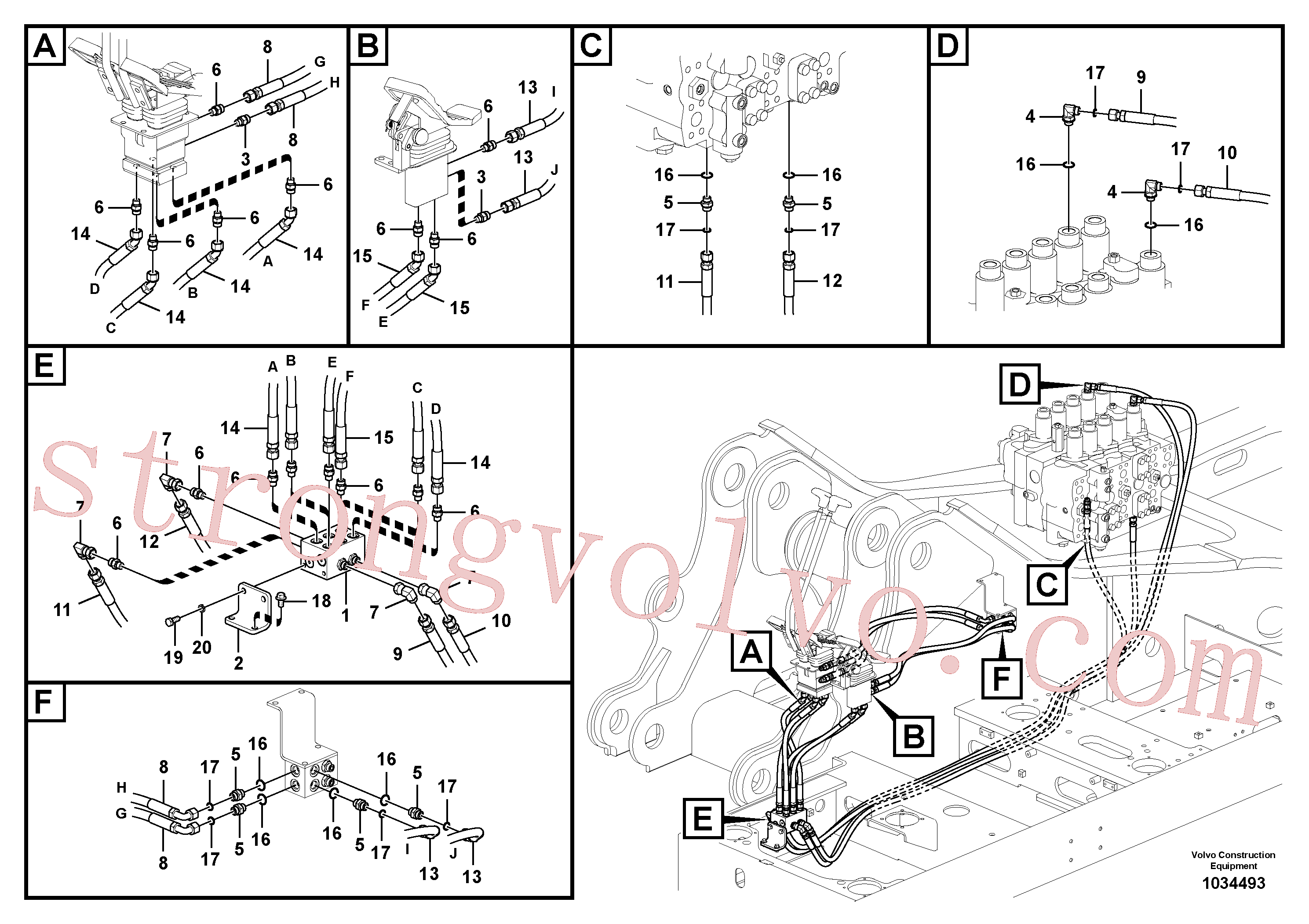 China Made VOE937347 Rockmaster/1SC Volvo Acessórios para escavadeira