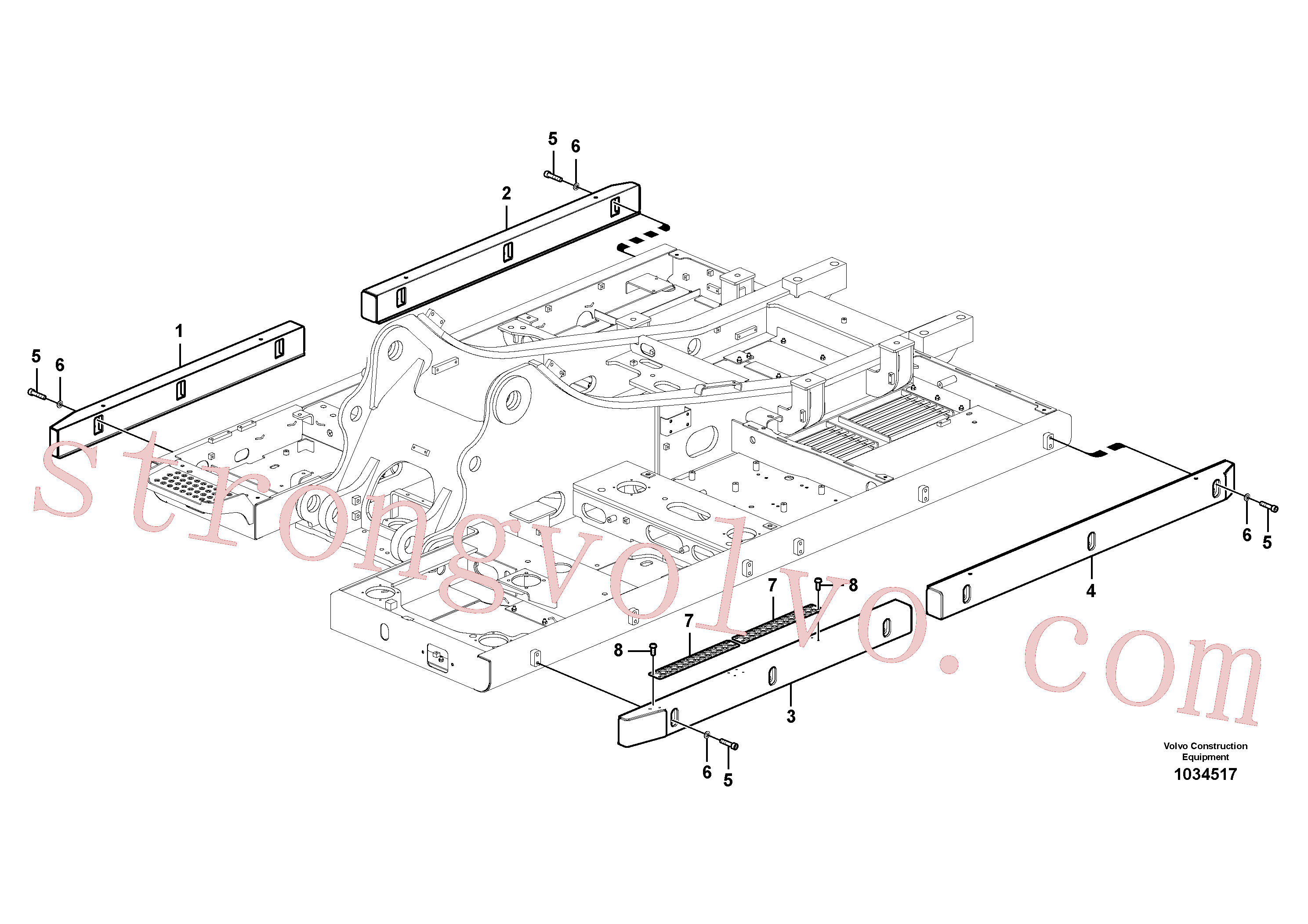 VOE14880445 Volvo Protecção de impacto lateral(1034517 Montagem)