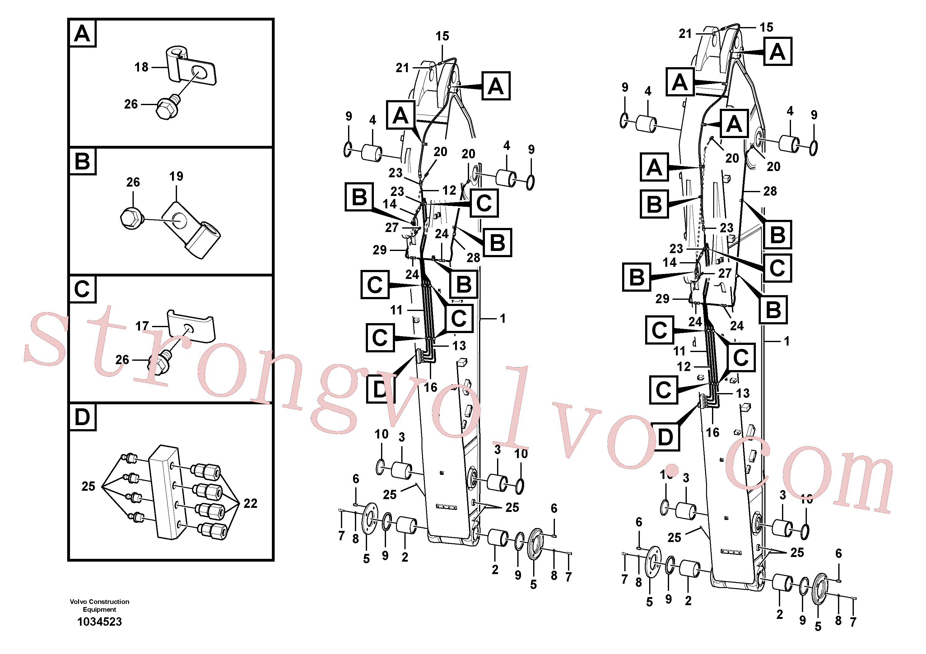 Volvo Montagem VOE14551291 Braço Acessórios