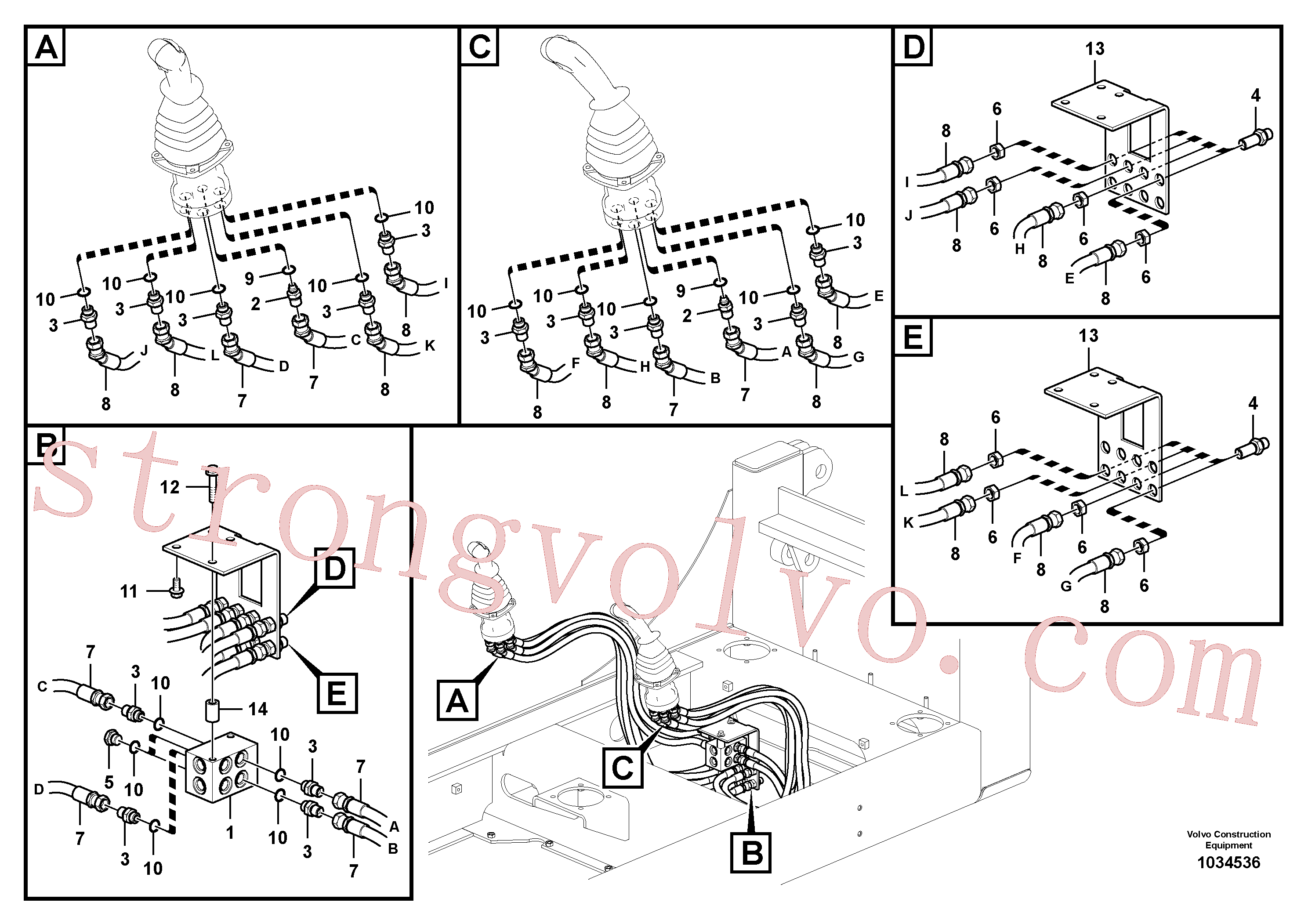 SA9452-03225 Volvo Sistema servomotor, válvula de comando para válvula de comando à distância(1034536 Montagem)