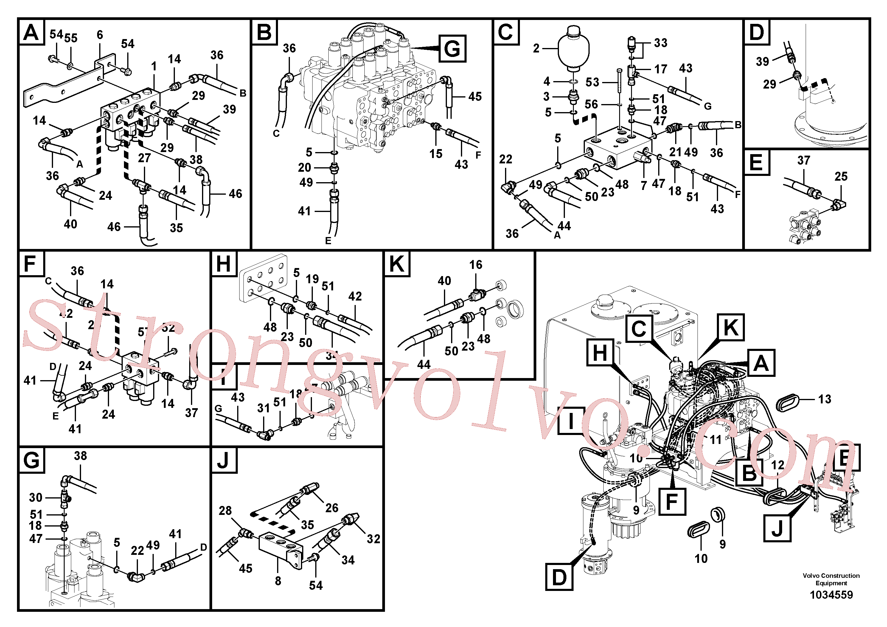 Volvo Acessórios para escavadeira VOE14538955 Válvula solenóide Acessórios
