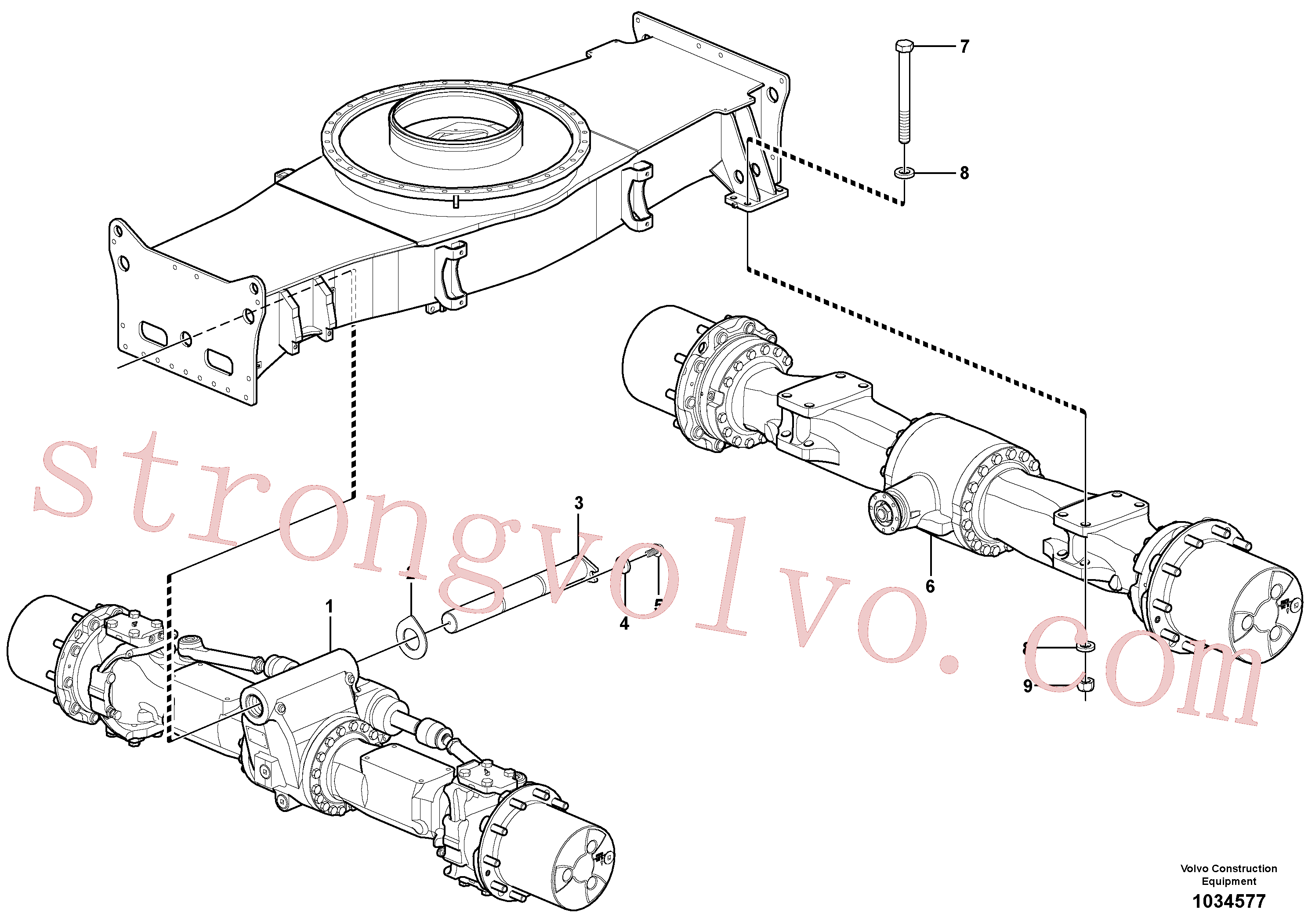 VOE983696 Volvo Eixos planetários com acessórios(1034577 Montagem)