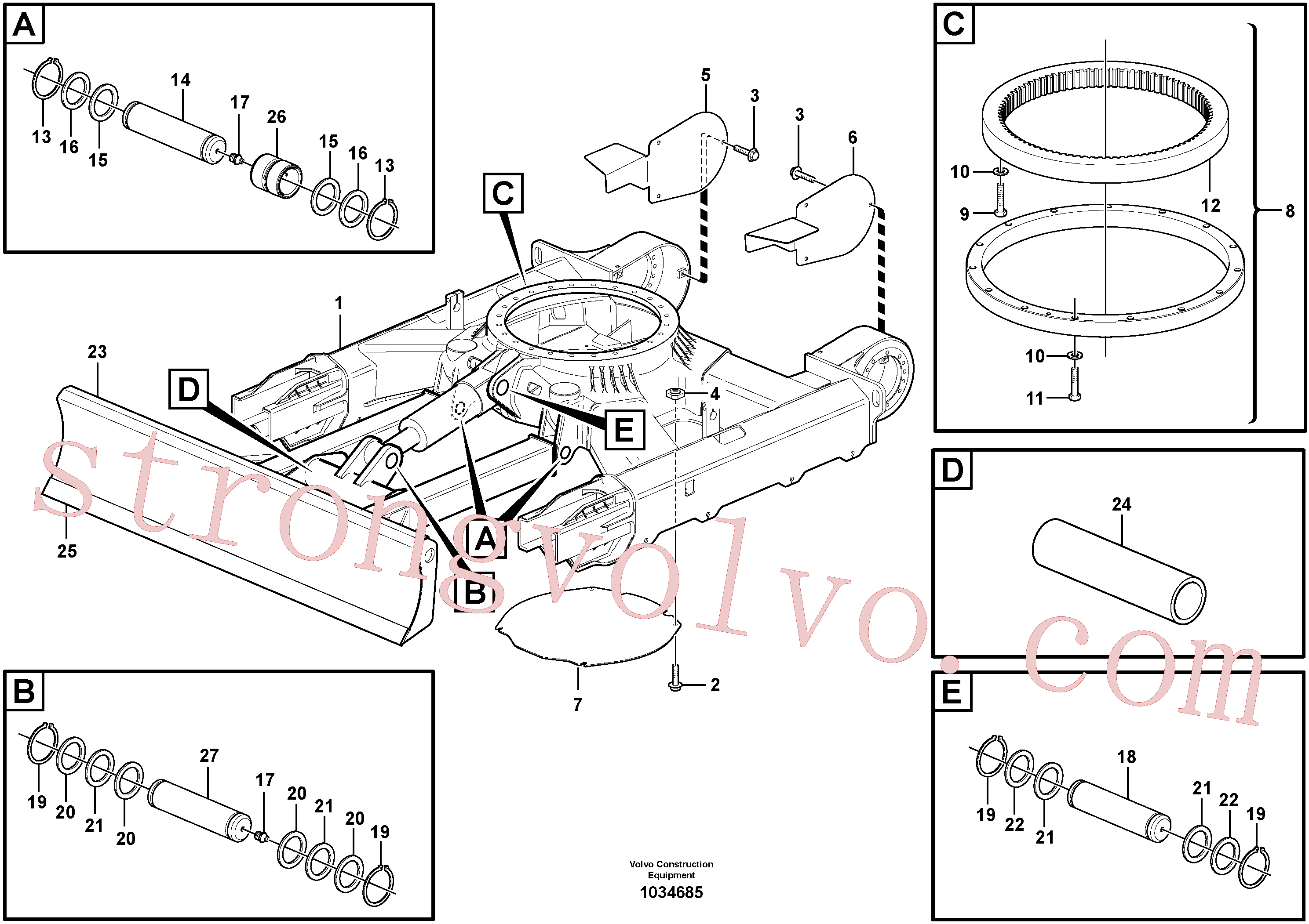 VOE11802609 Volvo Substrutura(1034685 Montagem)