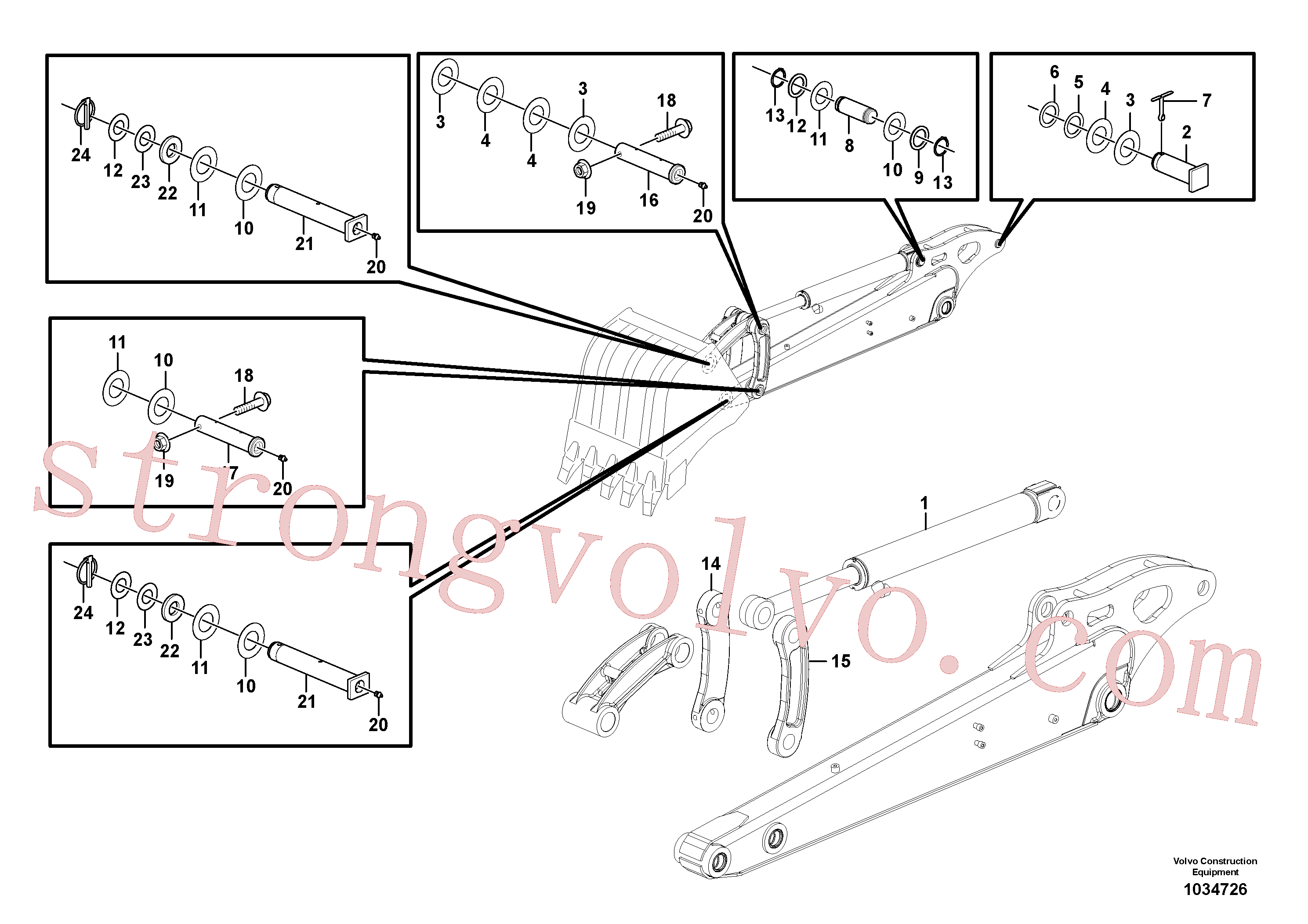 Volvo Acessórios para escavadeira VOE11802089 Arruela Acessórios