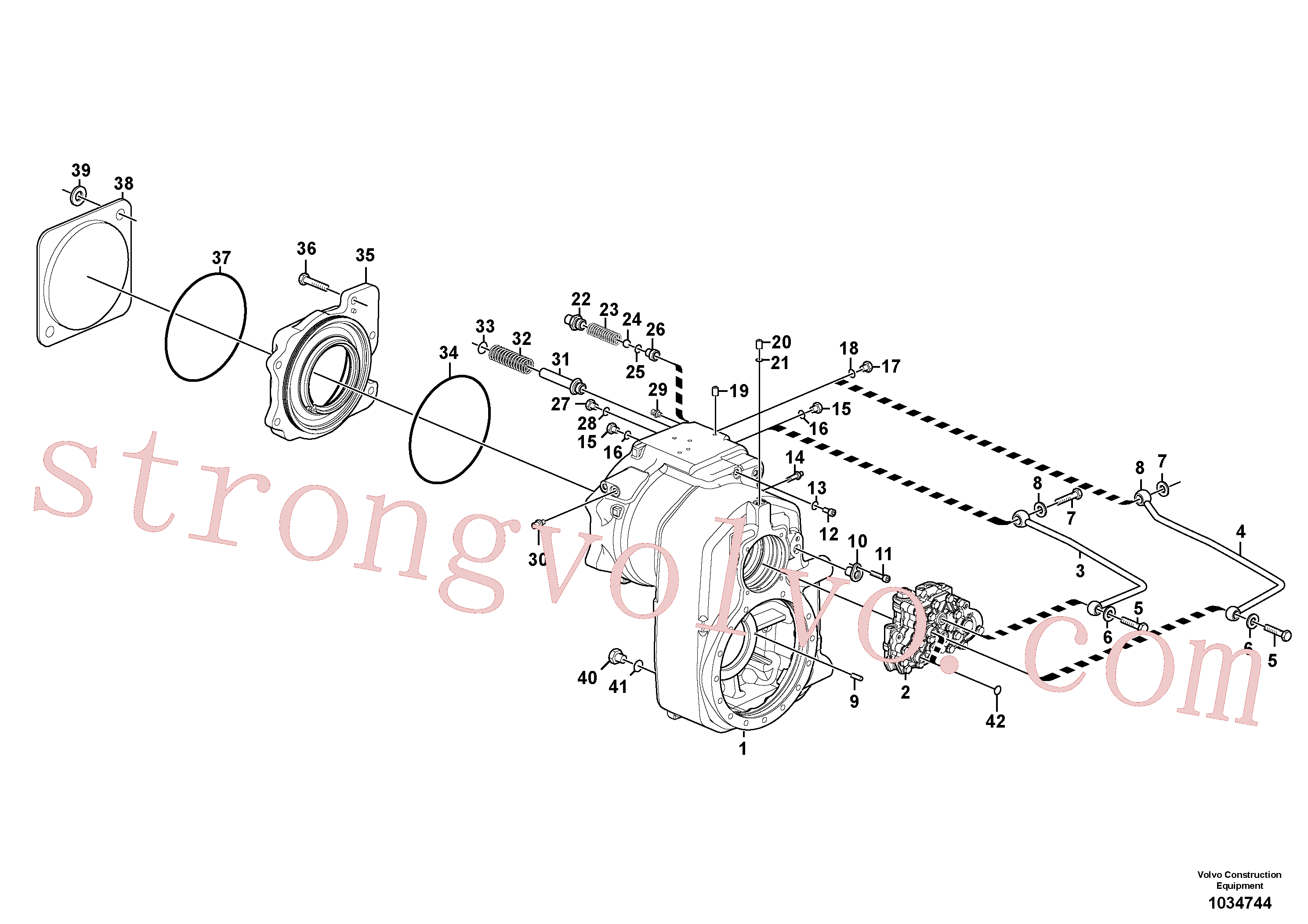VOE11705144 Volvo Caixa de velocidades de transferência(1034744 Montagem)